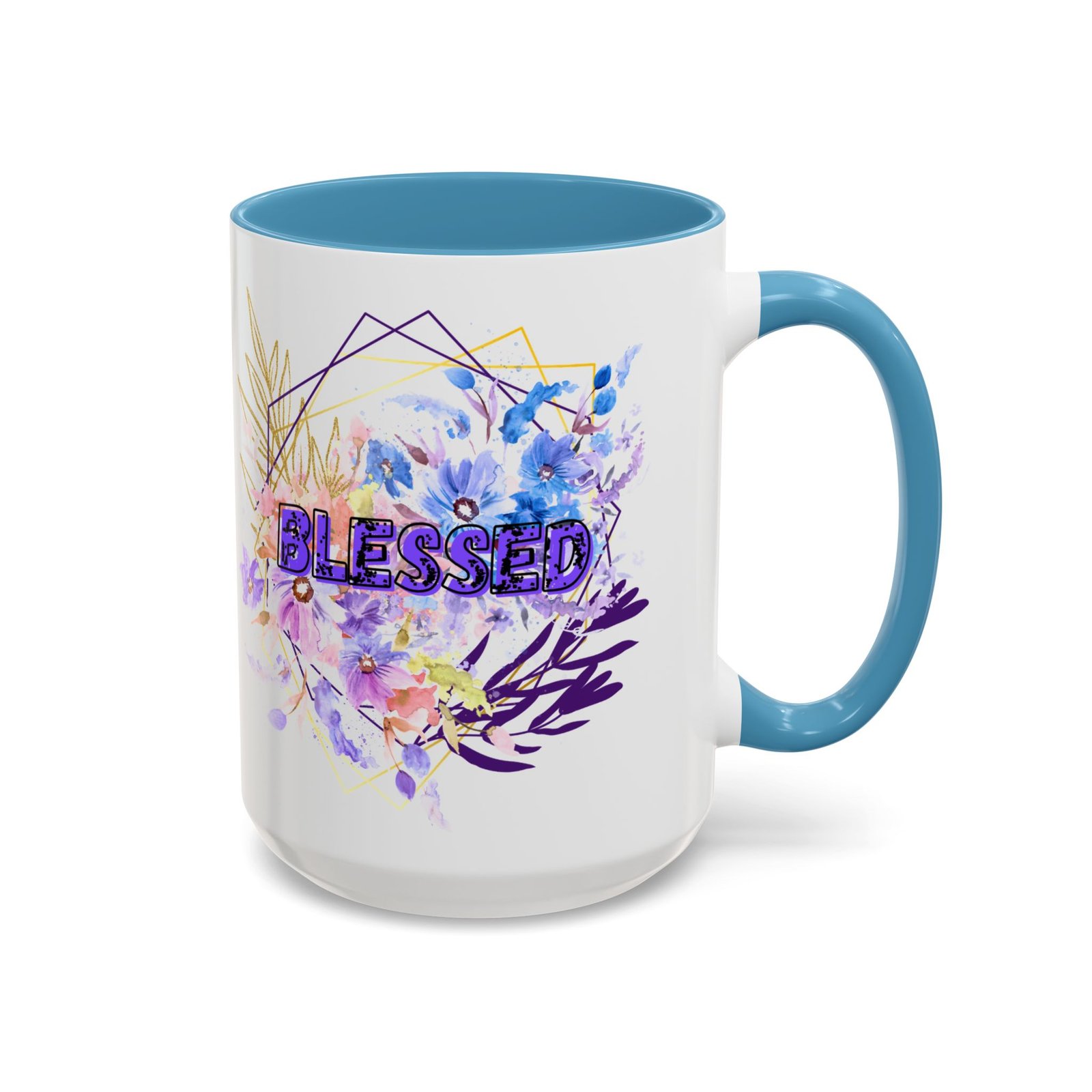 'Blessed' — Floral Accent Coffee Mug (11oz, 15oz) - Image 12