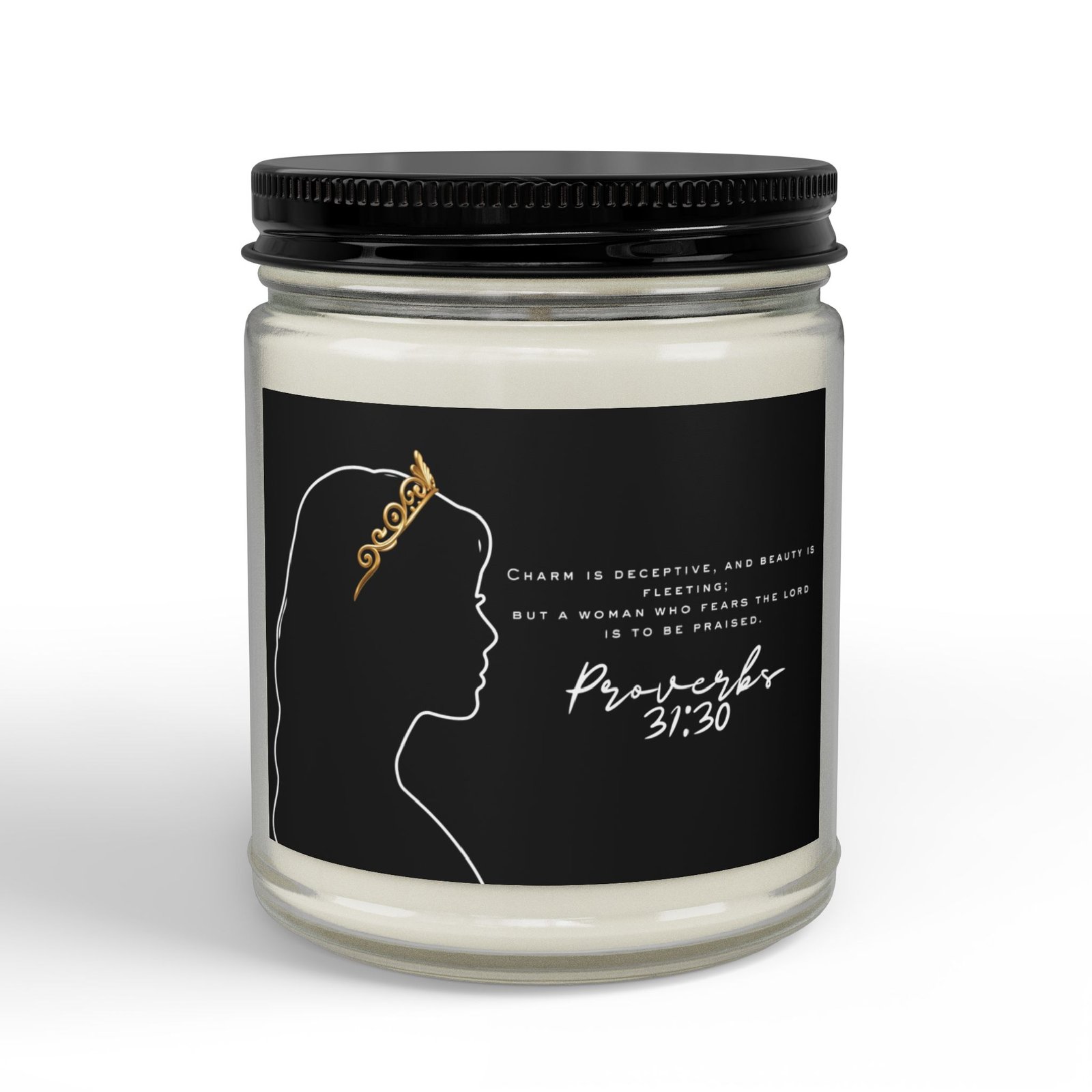 Proverbs 31:30: Gold Crown— Soy Candle (4oz & 9oz) - Image 7