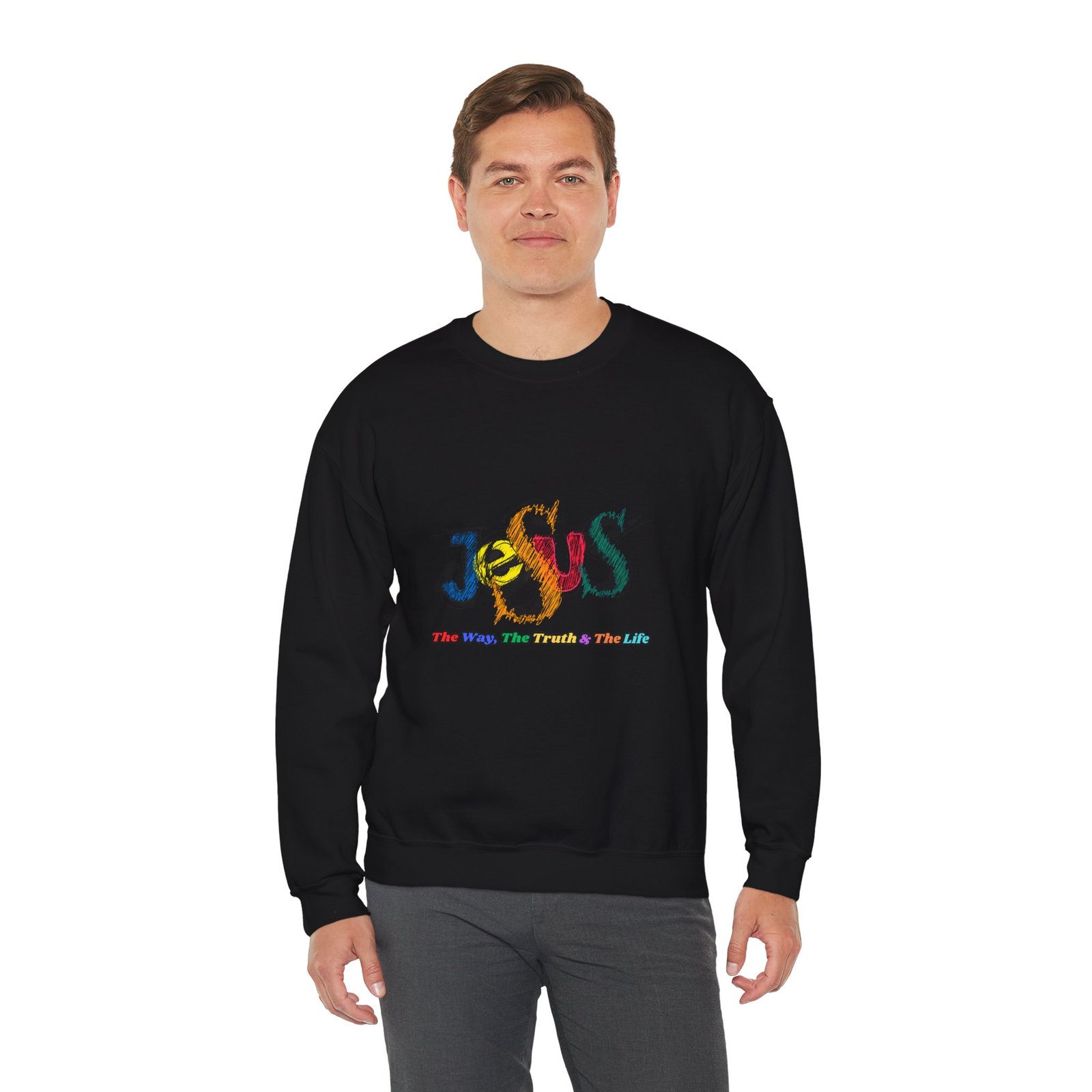 "Jesus is The Way, The Truth & The Life" - Crewneck - Image 5