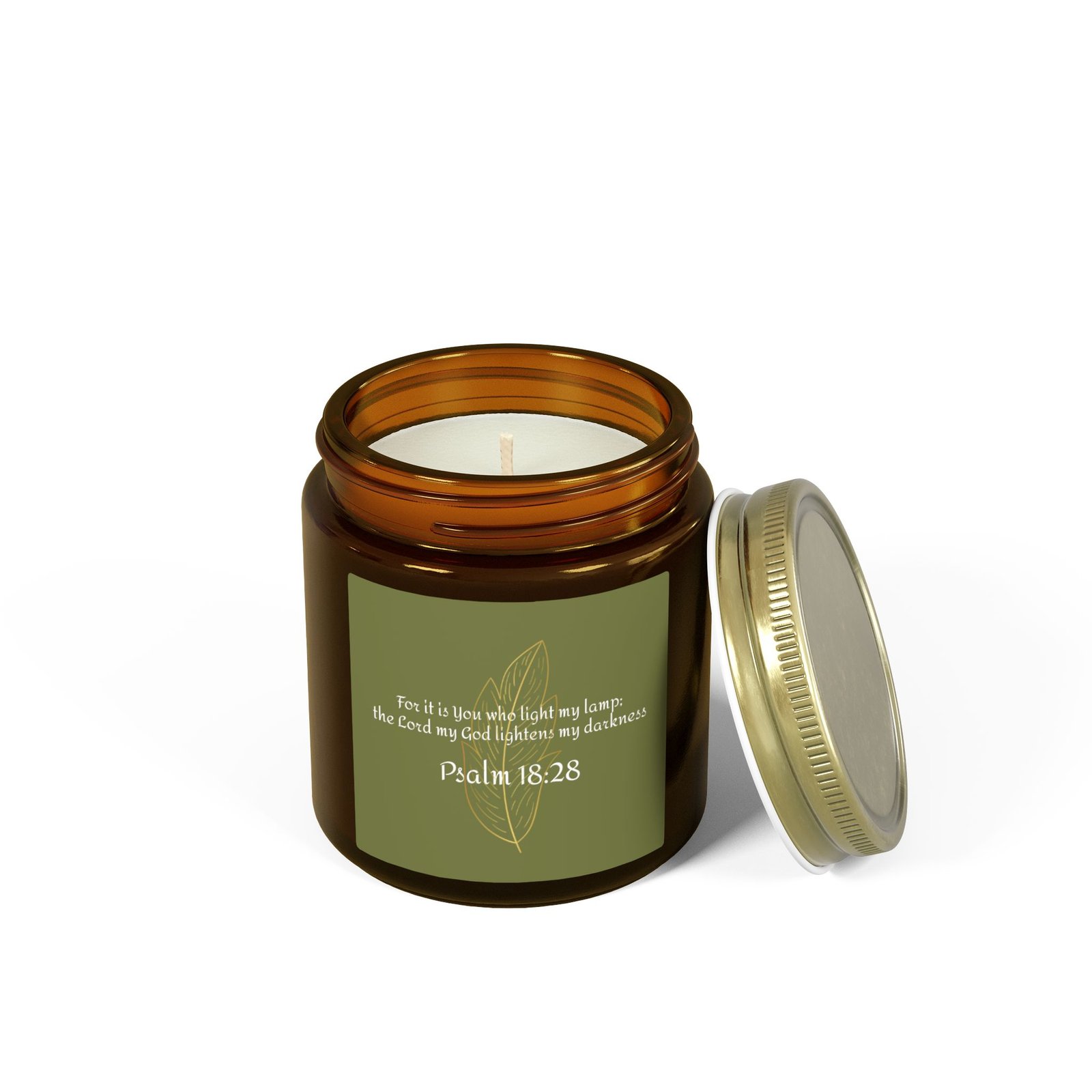 Psalm 18:28 Scented Candle — 4oz/9oz Jar - Image 4