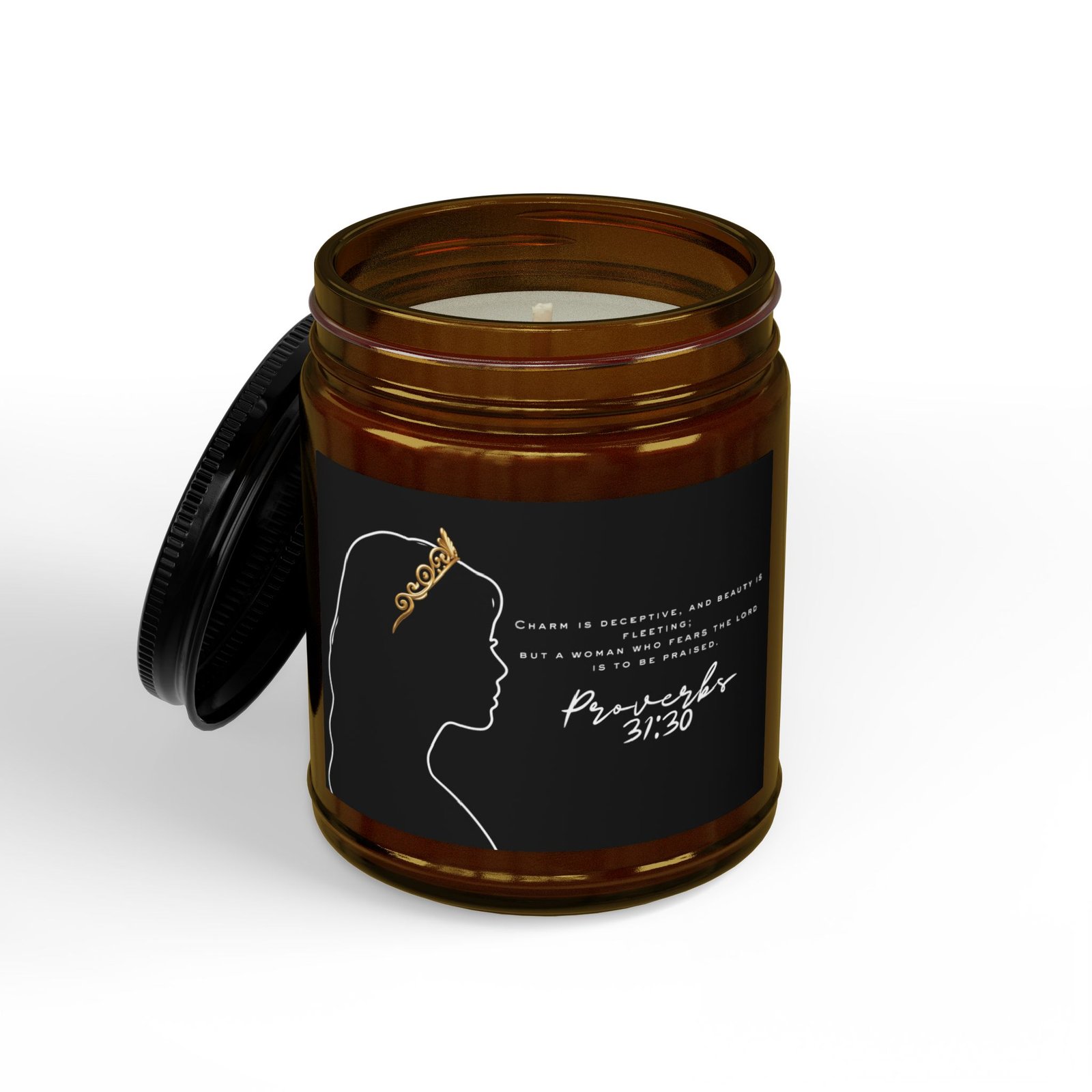 Proverbs 31:30: Gold Crown— Soy Candle (4oz & 9oz) - Image 6