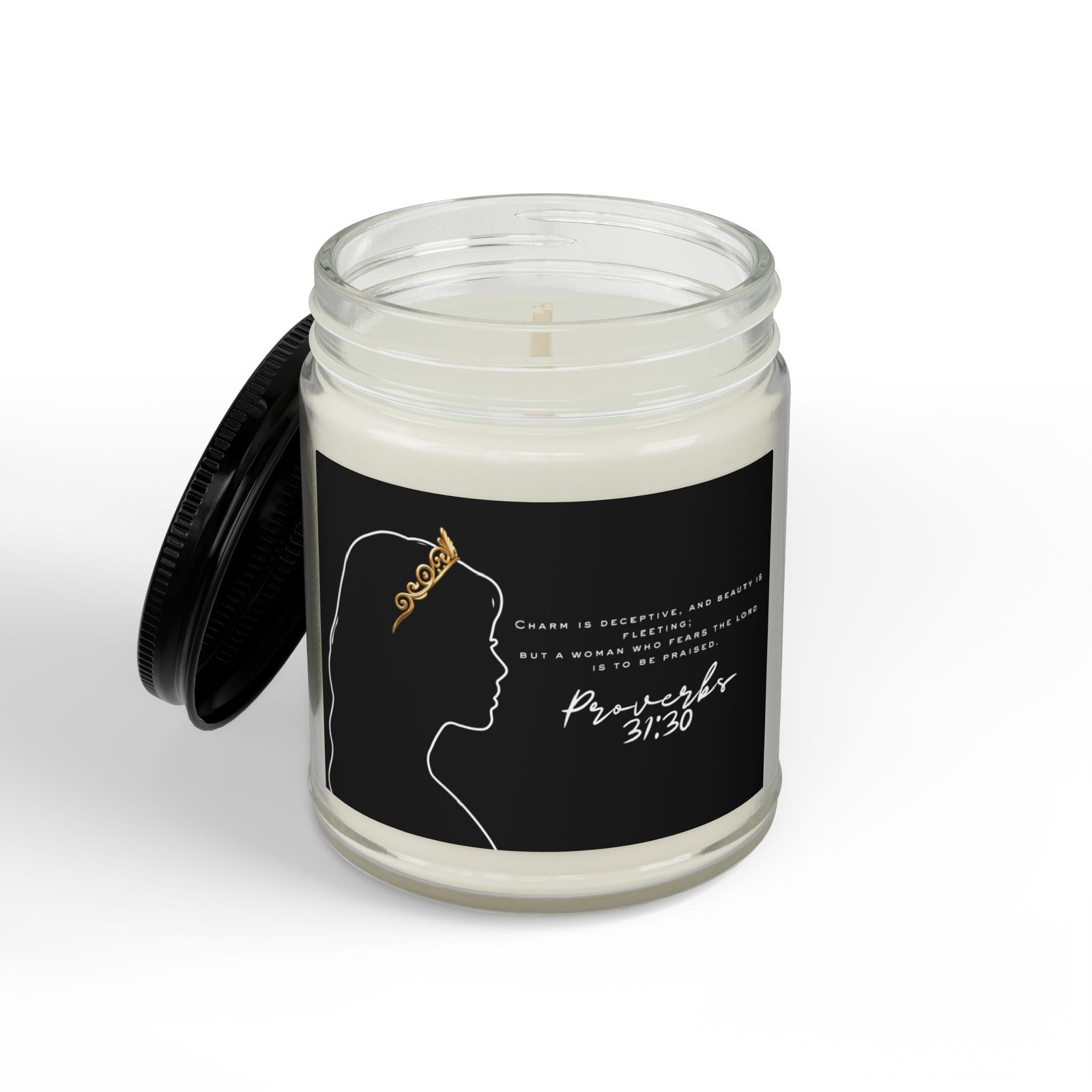 Proverbs 31:30: Gold Crown— Soy Candle (4oz & 9oz) - Image 8