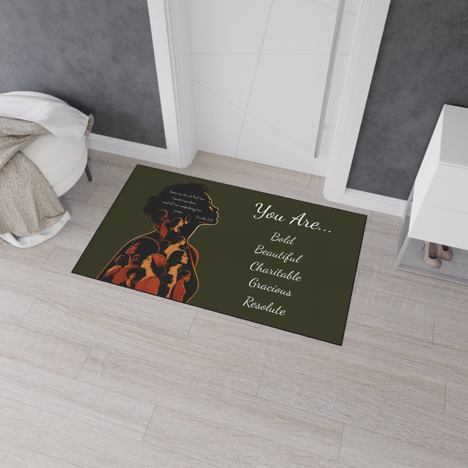 'You Are' — Proverbs 31 Woman Floor Mat - Image 9