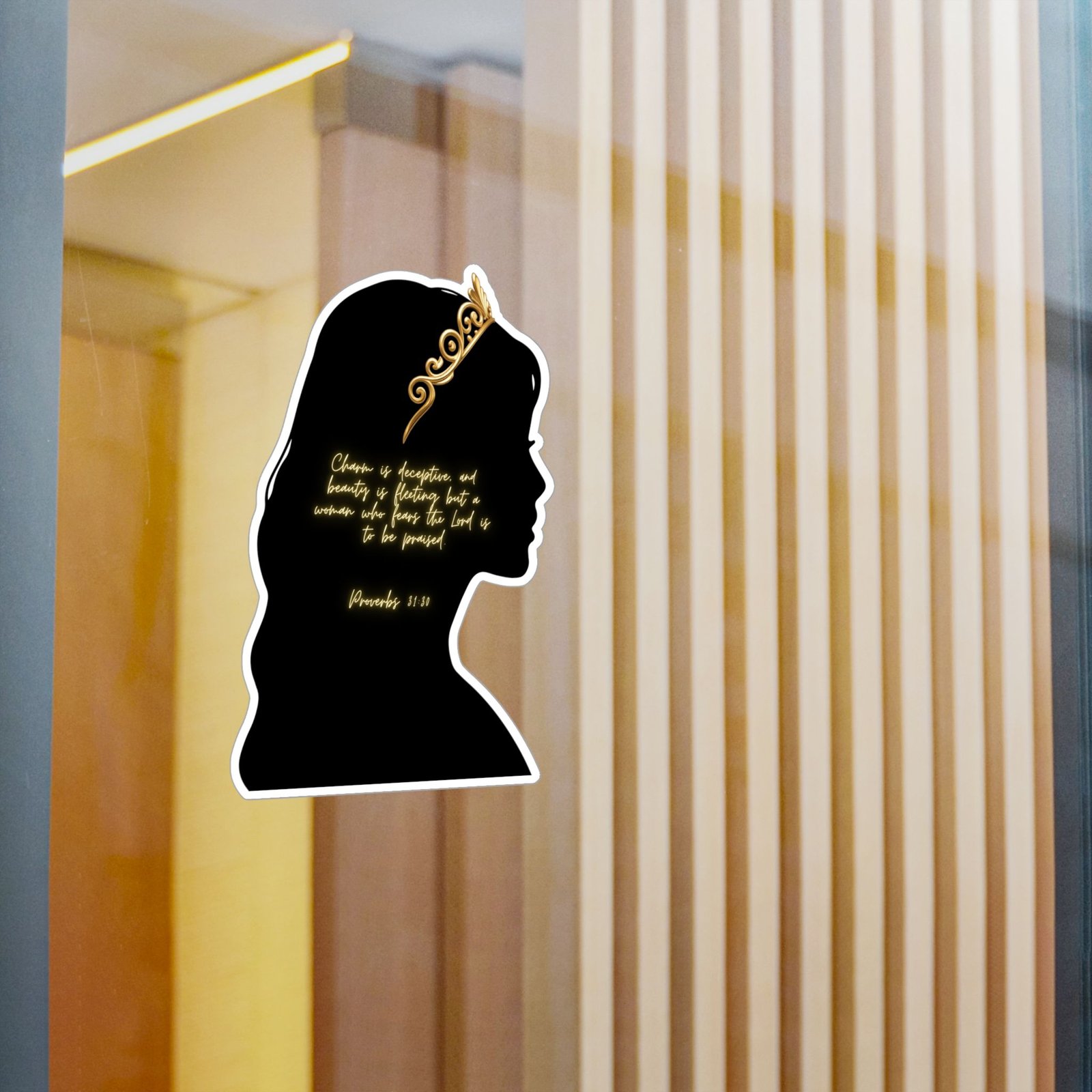 Proverbs 31:30: Gold Crown— Sticker - Image 10