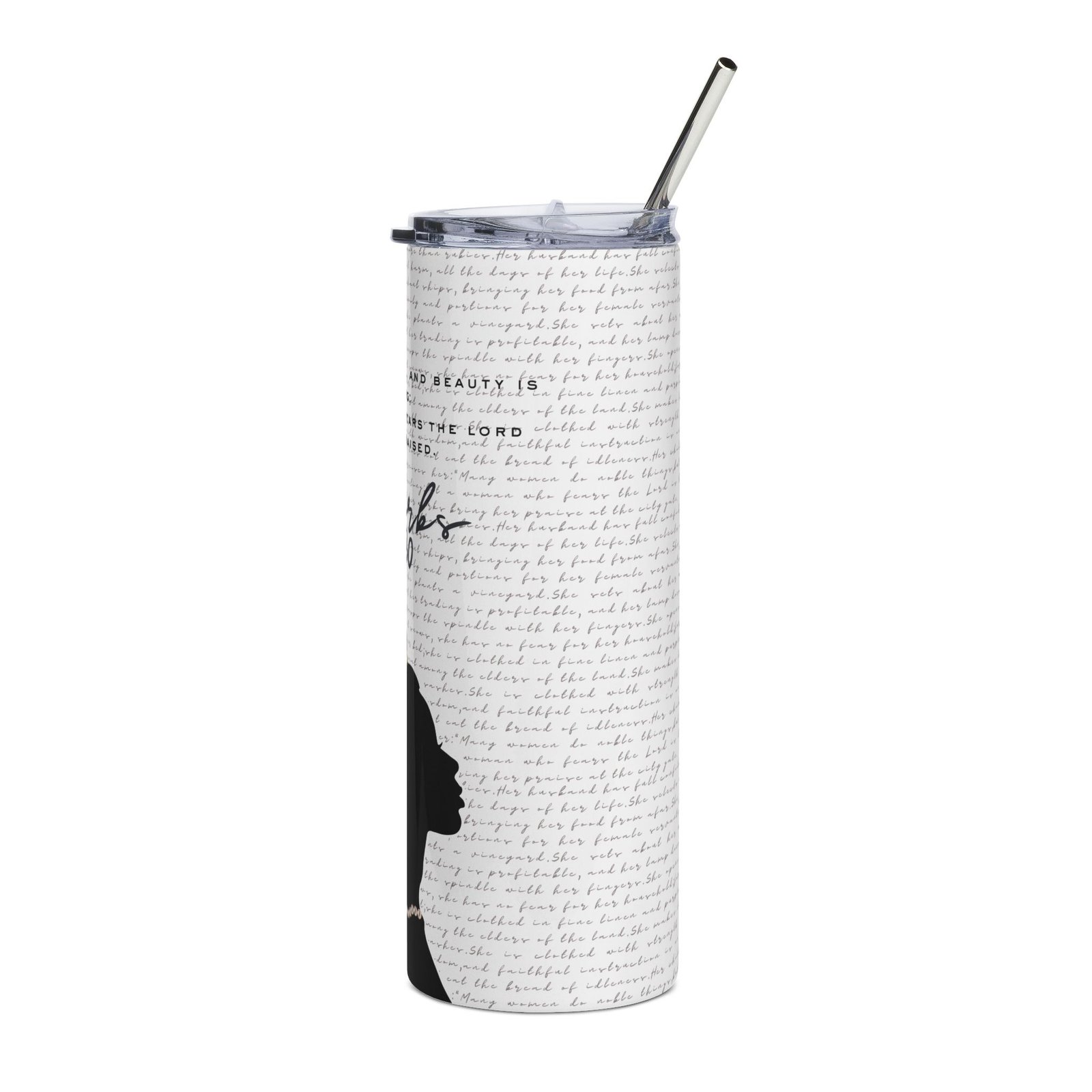 Proverbs 31:30: Pearls— Stainless Steel Travel (20oz) - Image 4