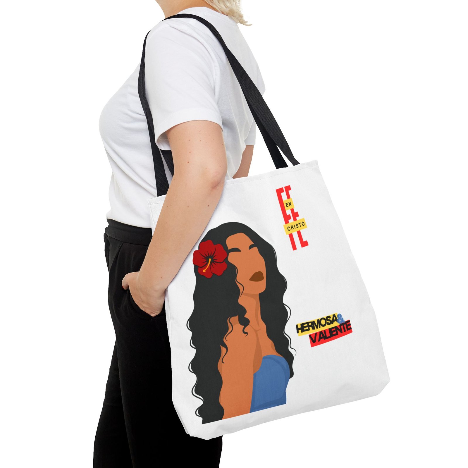 'Fe En Cristo: Hermosa & Valiente' - Tote Bag - Image 5