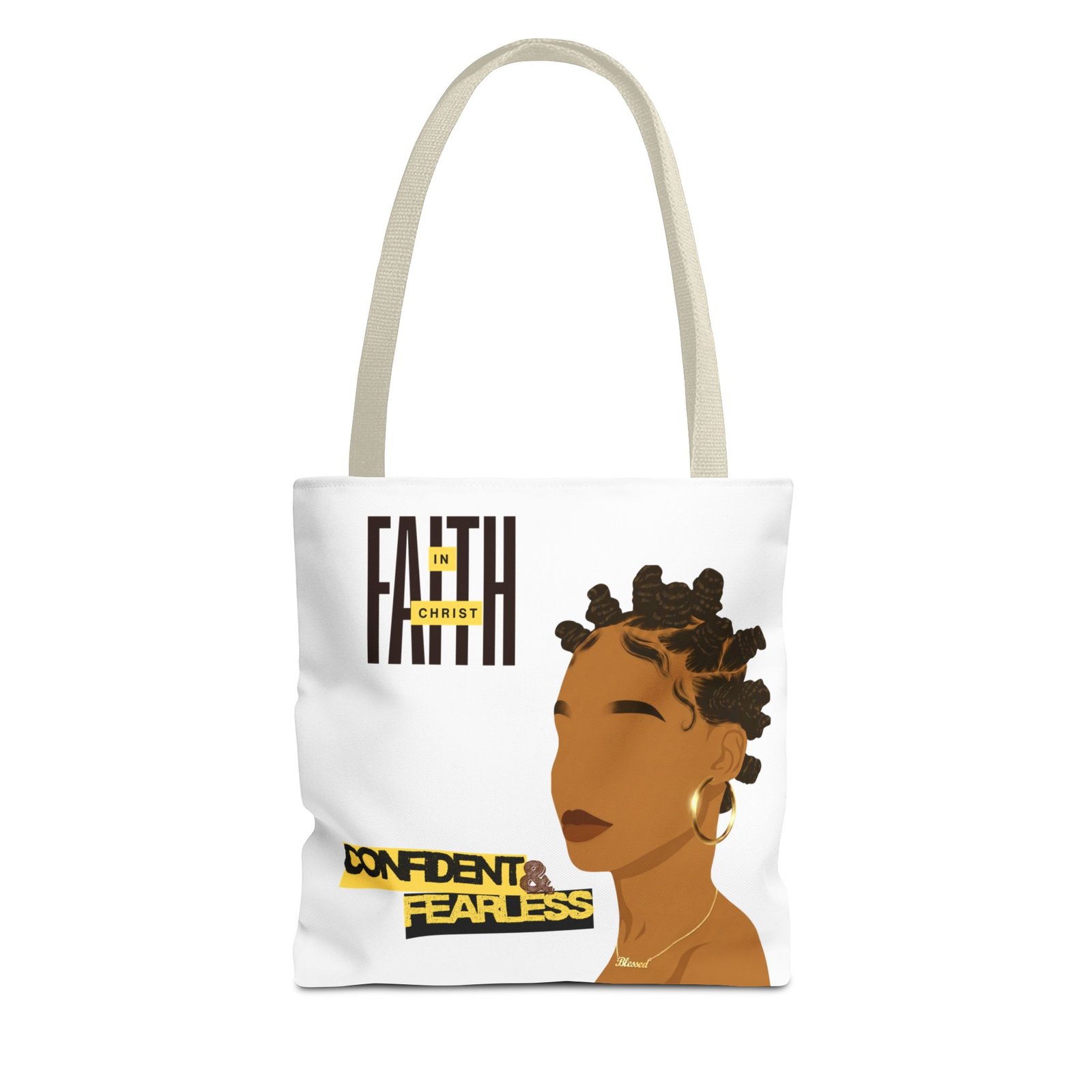 'Faith In Christ: Confident & Fearless' - Tote Bag - Image 8