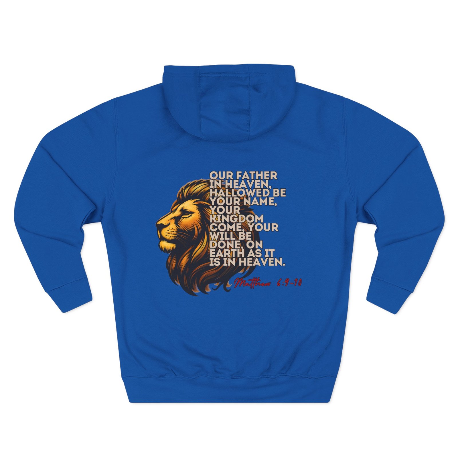Matthew 6:9-10 Lion Prayer — Fleece Pullover - Image 10