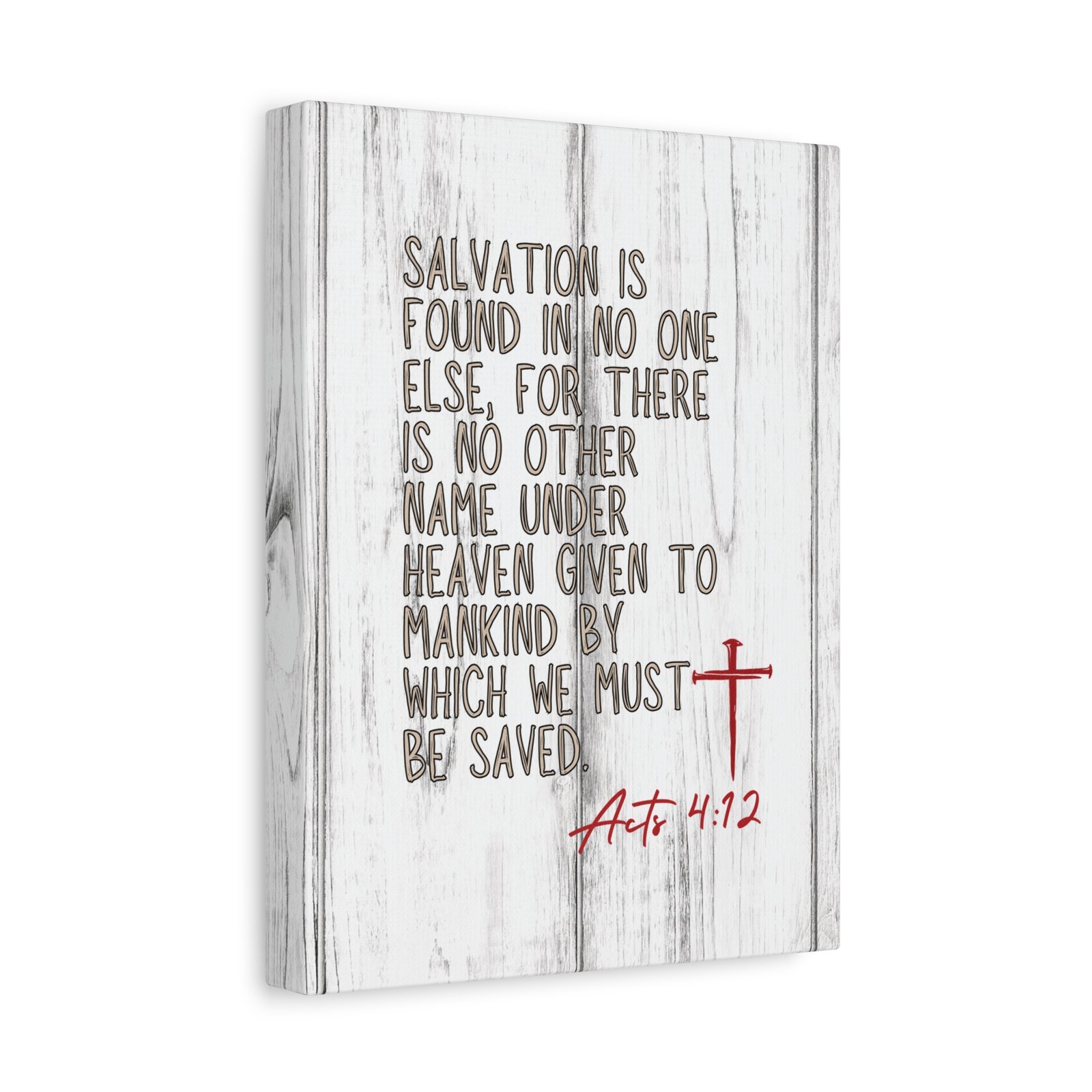 Acts 4:12 — Rustic Wall Canvas - Image 6