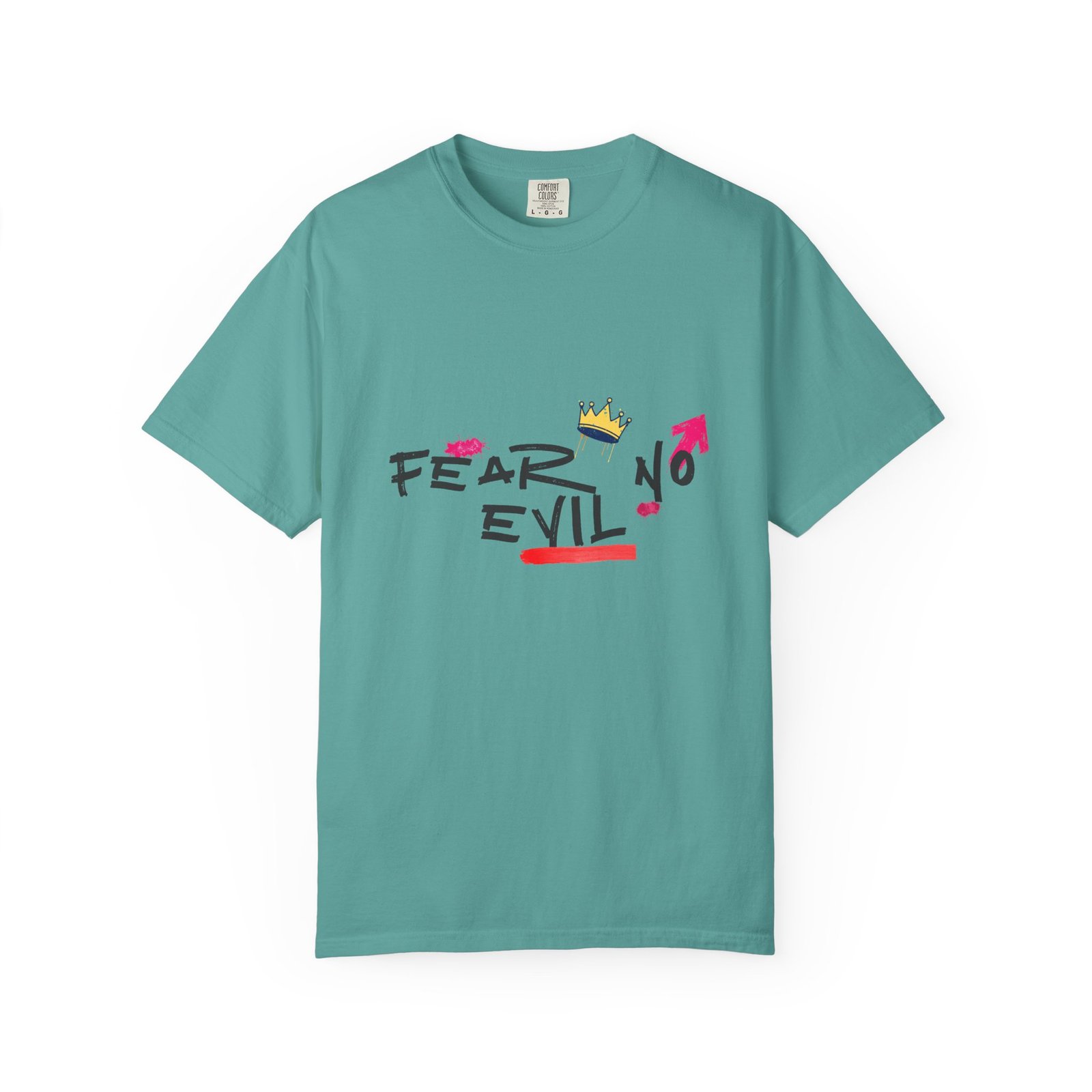 'Fear No Evil' Crown T-Shirt - Image 9