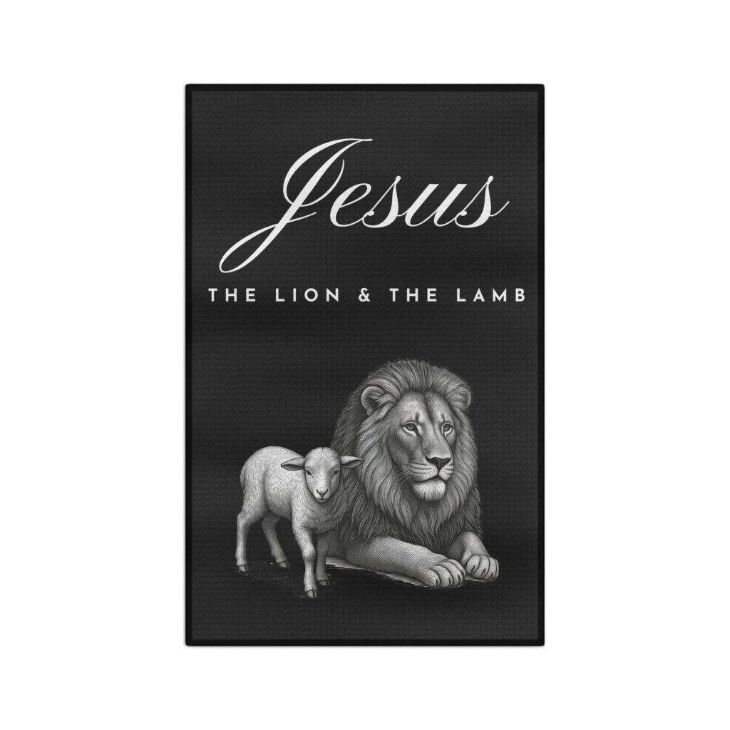 'Jesus The Lion & The Lamb' — Microfiber Tea Towel