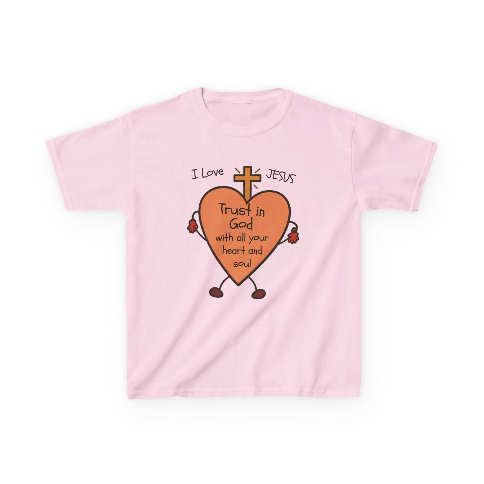 "Trust In God With Your Heart and Soul" - Kids Tee - Image 11
