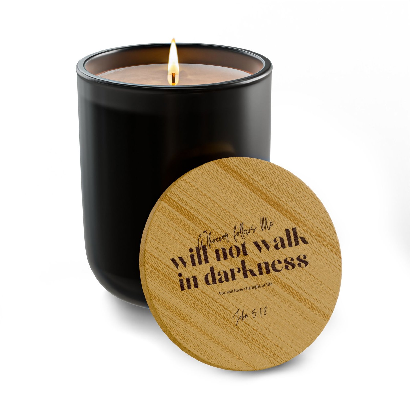 "I Will Not Walk in Darkness" — Scented Soy Candle - Image 2