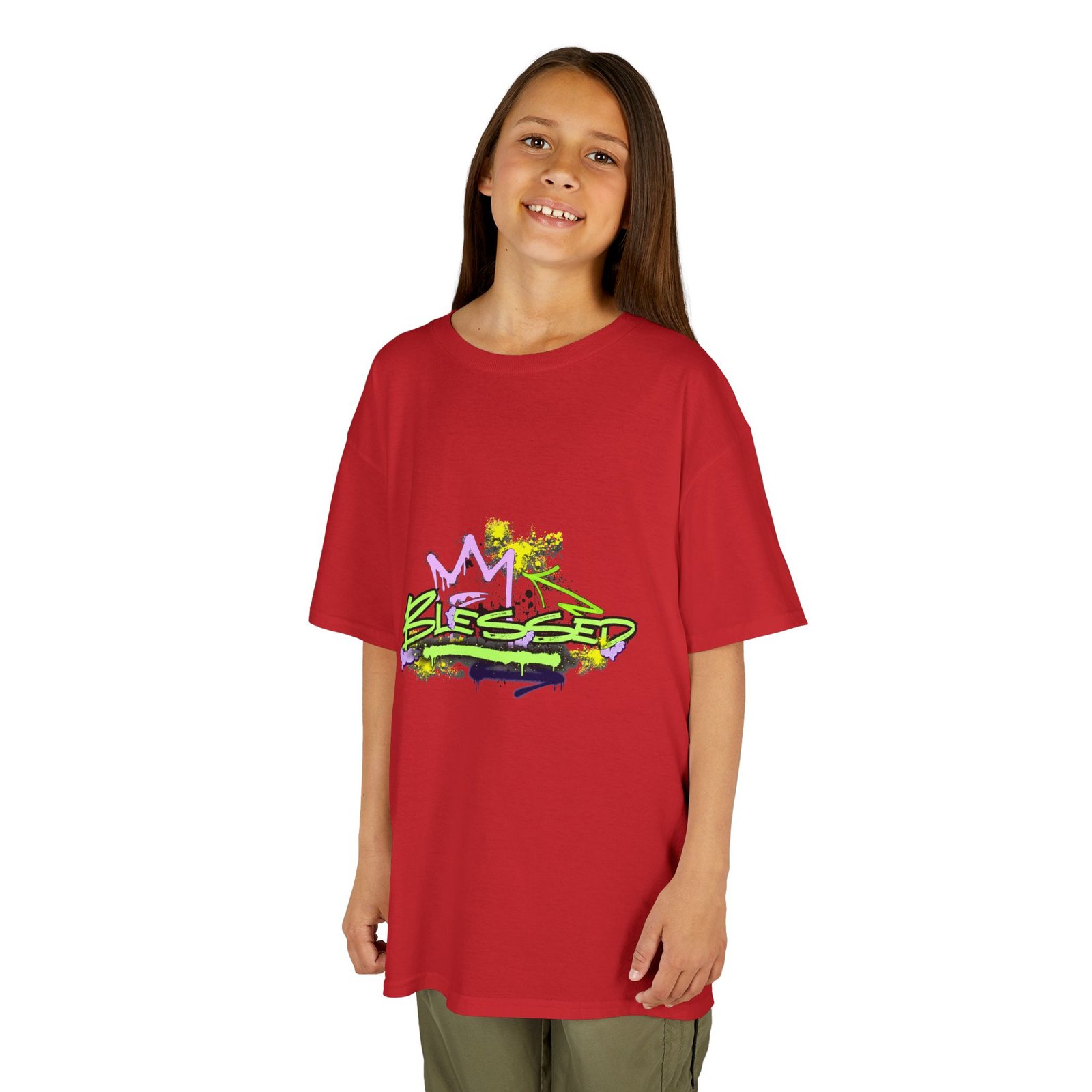 'Blessed' Graffiti - Kids Tee - Image 58