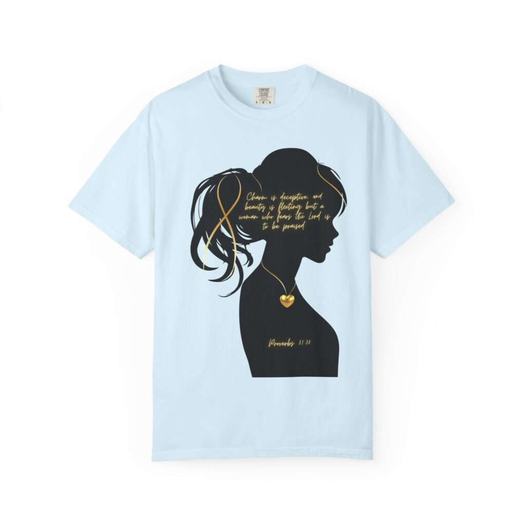 Proverbs 31:30 Gold Heart- T-Shirt