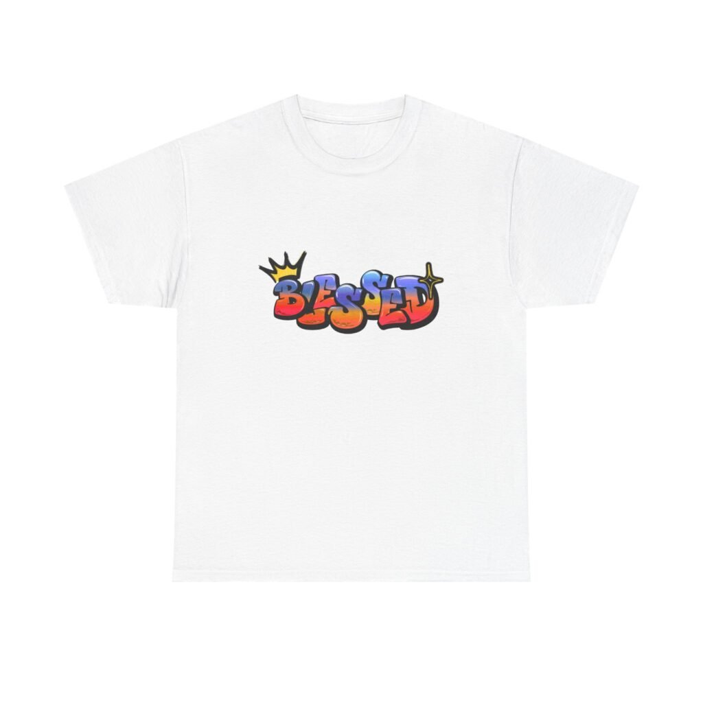 'Blessed' Crown Graffiti Tee