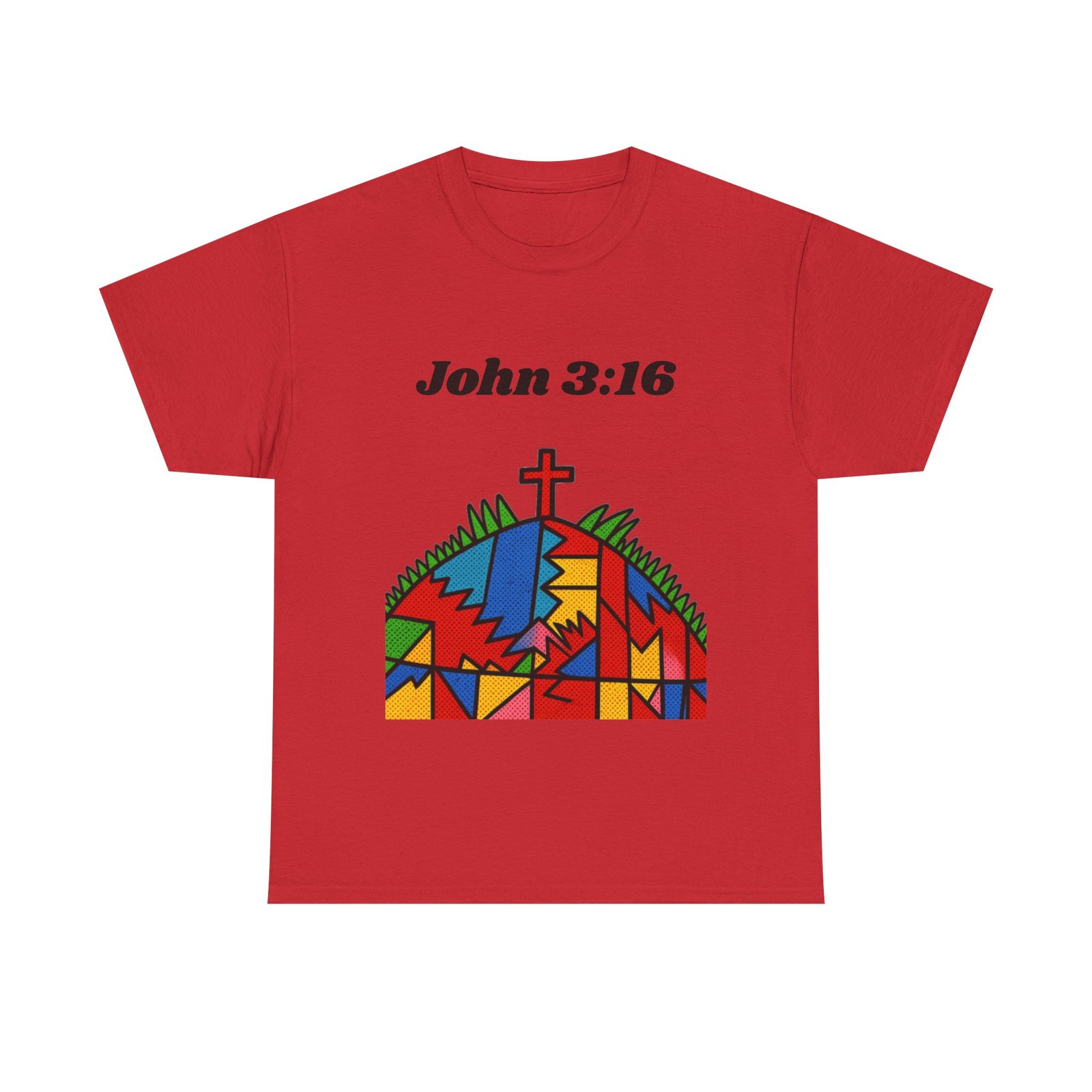 John 3:16 Art— T‑Shirt - Image 13