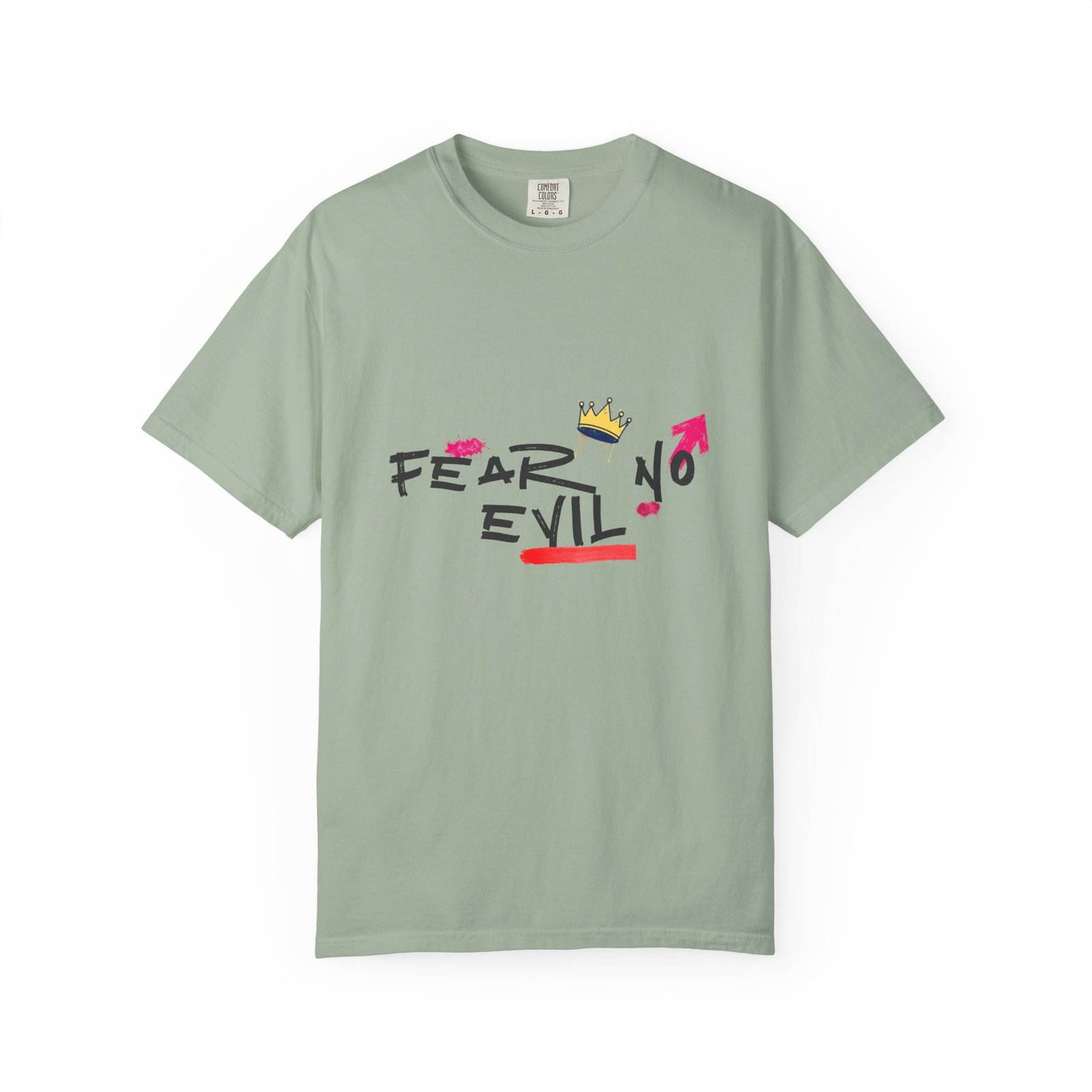 'Fear No Evil' Crown T-Shirt - Image 7