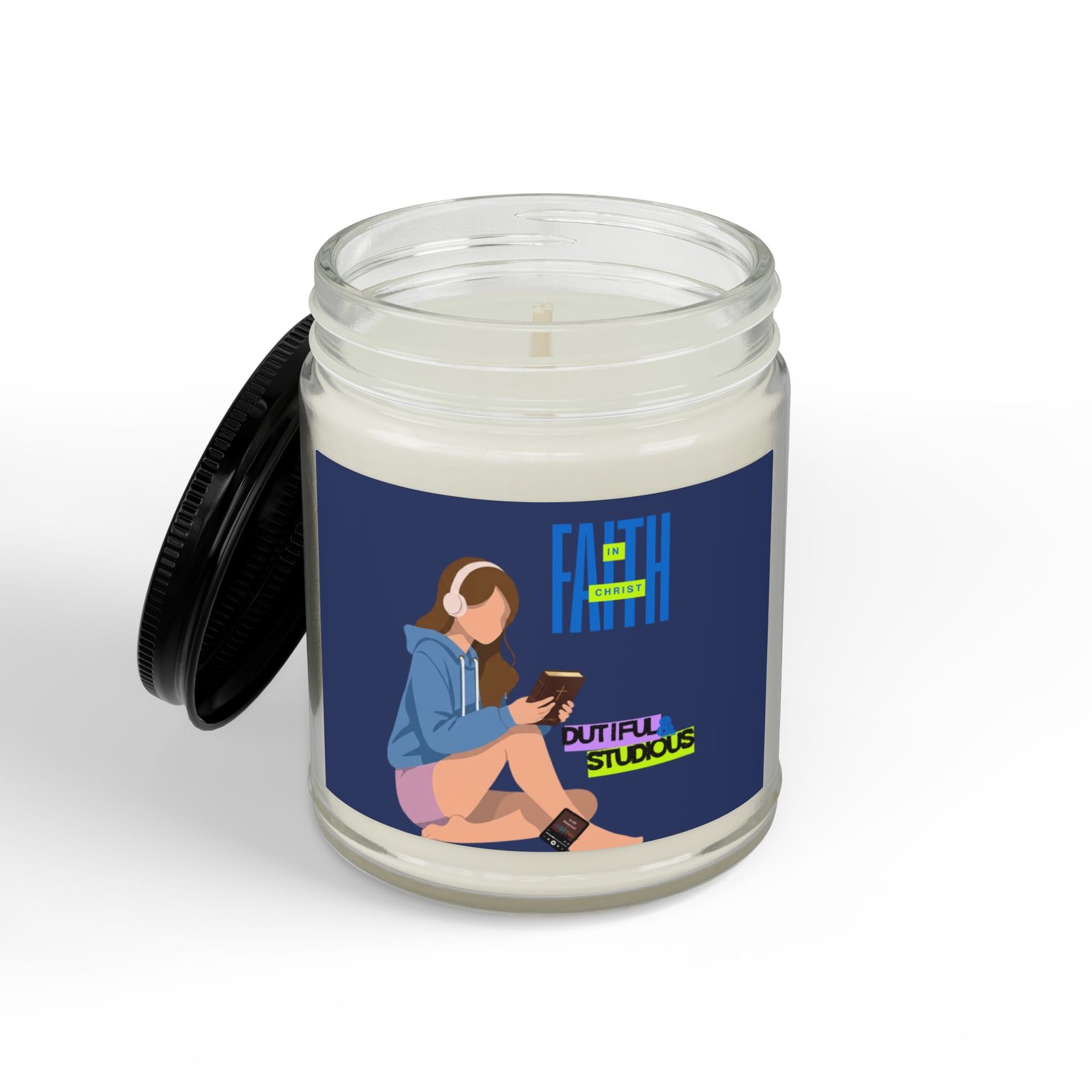 'Faith in Christ': Dutiful & Studious — Soy Candle (4oz & 9oz) - Image 8