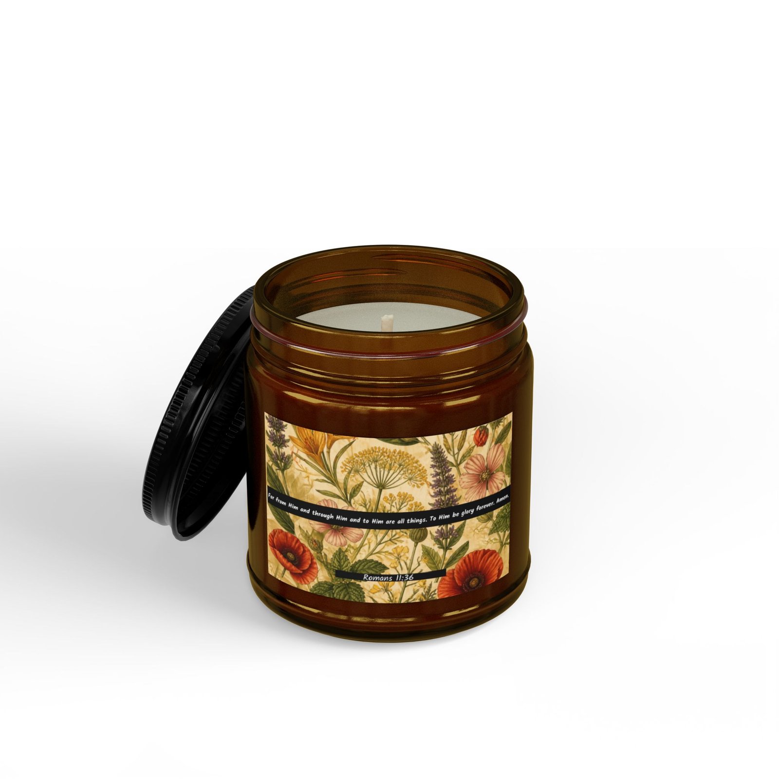 Romans 11:36: Botanical Design — Soy Candle (4oz & 9oz) - Image 2
