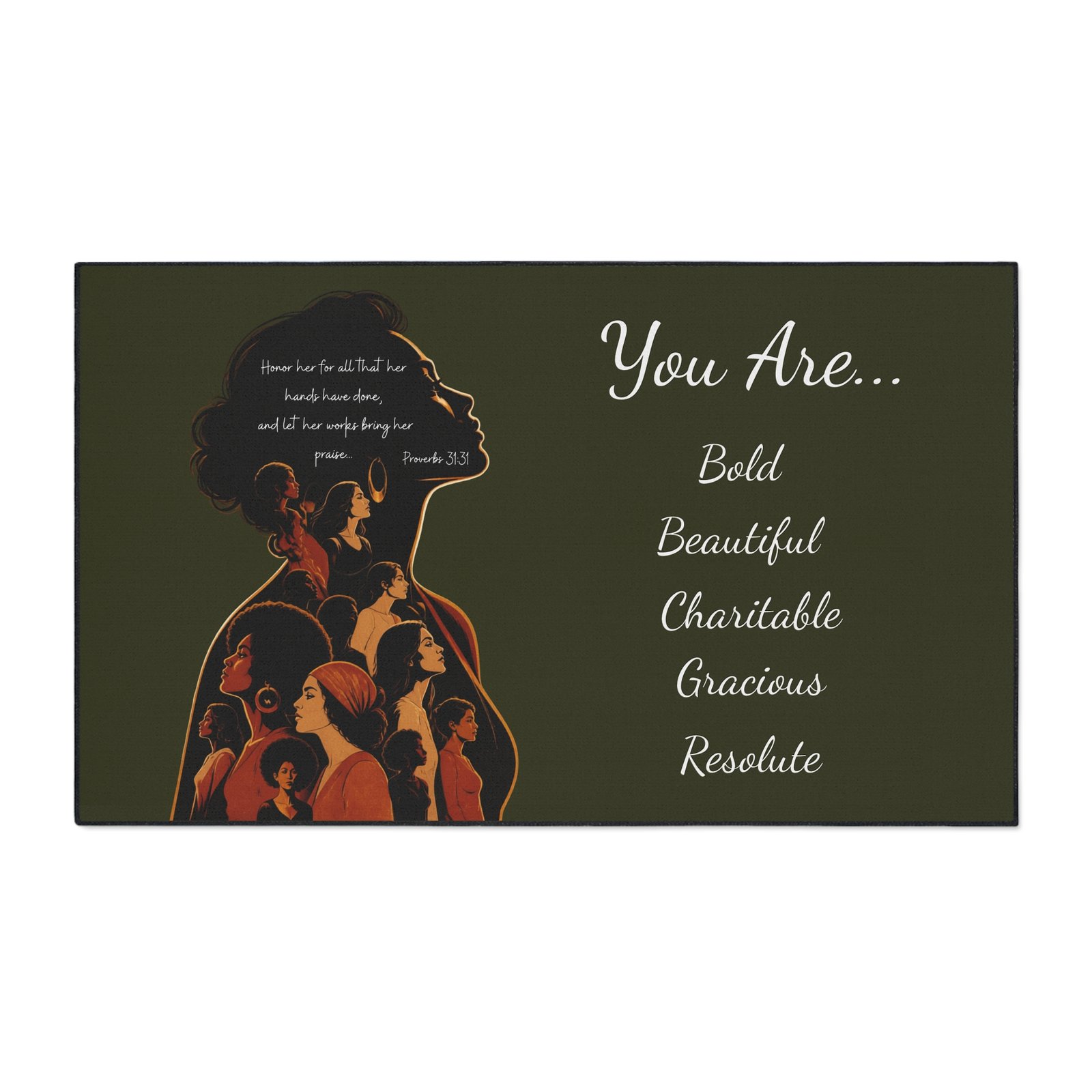'You Are' — Proverbs 31 Woman Floor Mat - Image 6