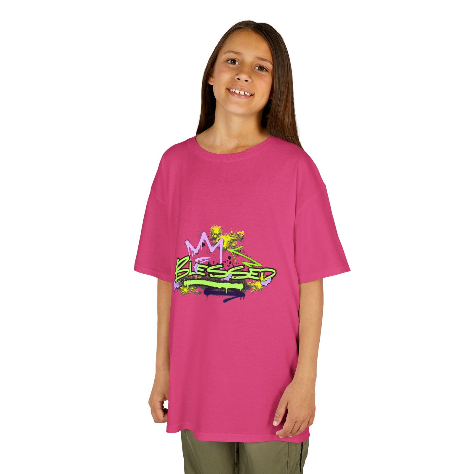 'Blessed' Graffiti - Kids Tee - Image 54