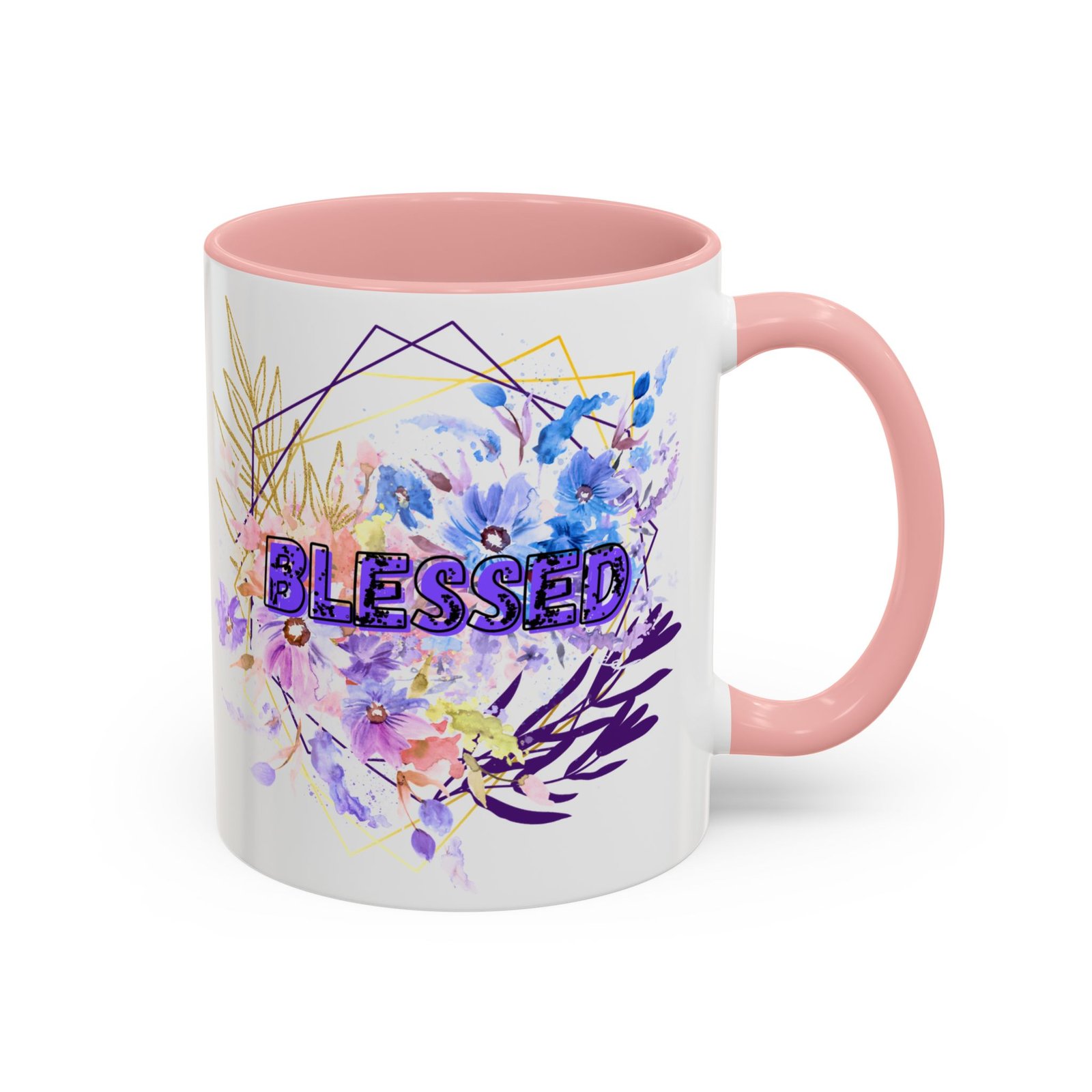 'Blessed' — Floral Accent Coffee Mug (11oz, 15oz) - Image 4