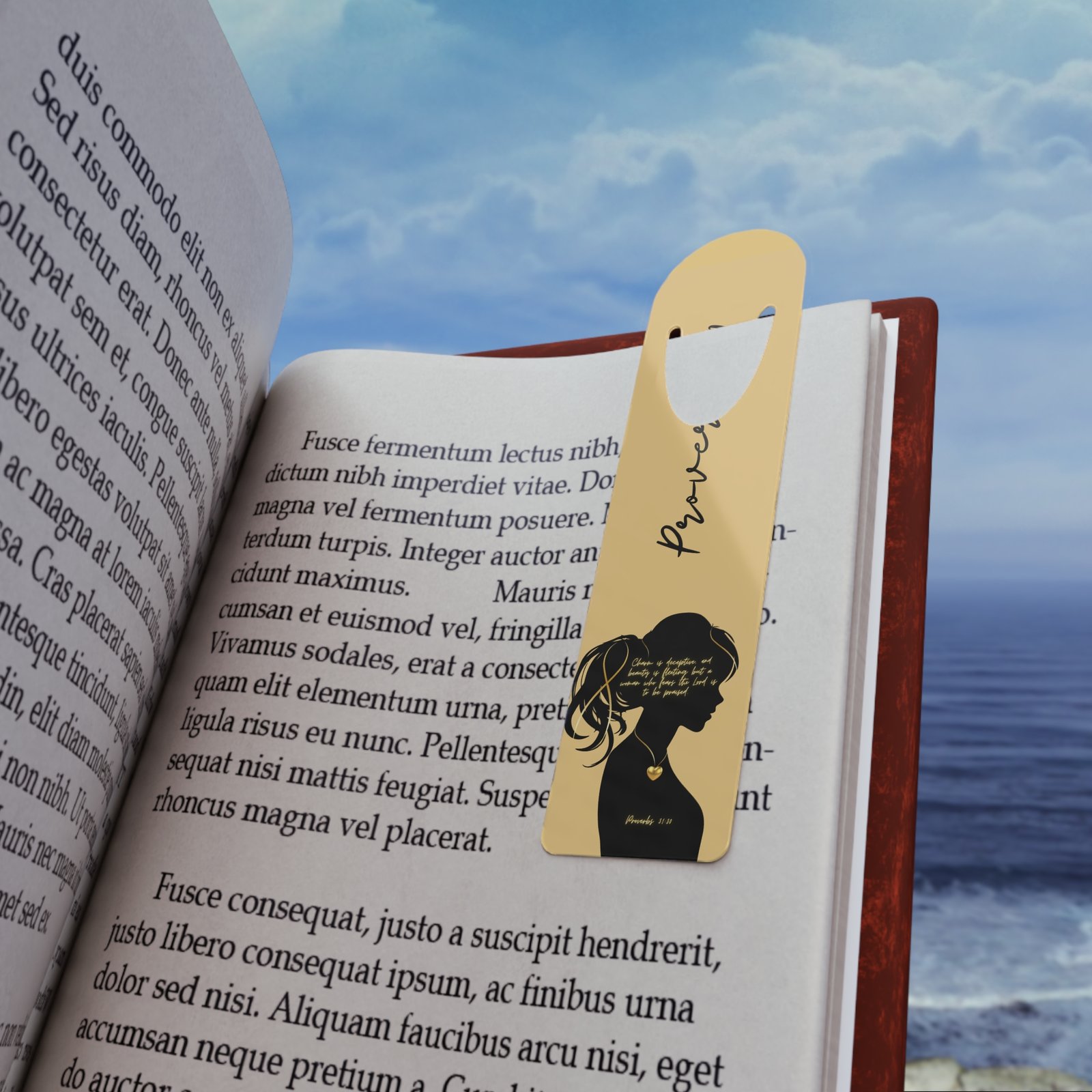 Proverbs 31:30: Gold Heart— Bookmark - Image 4