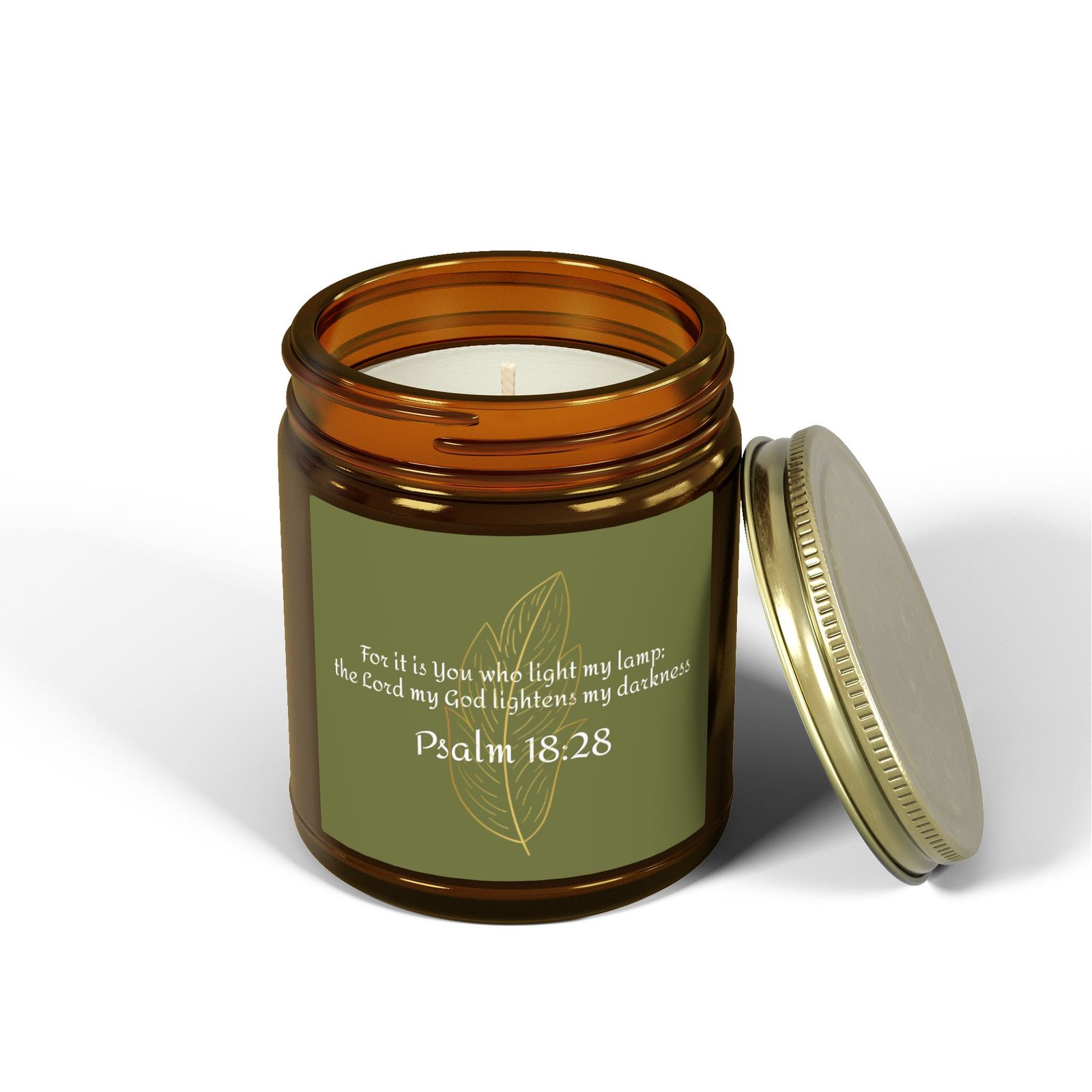 Psalm 18:28 Scented Candle — 4oz/9oz Jar - Image 9