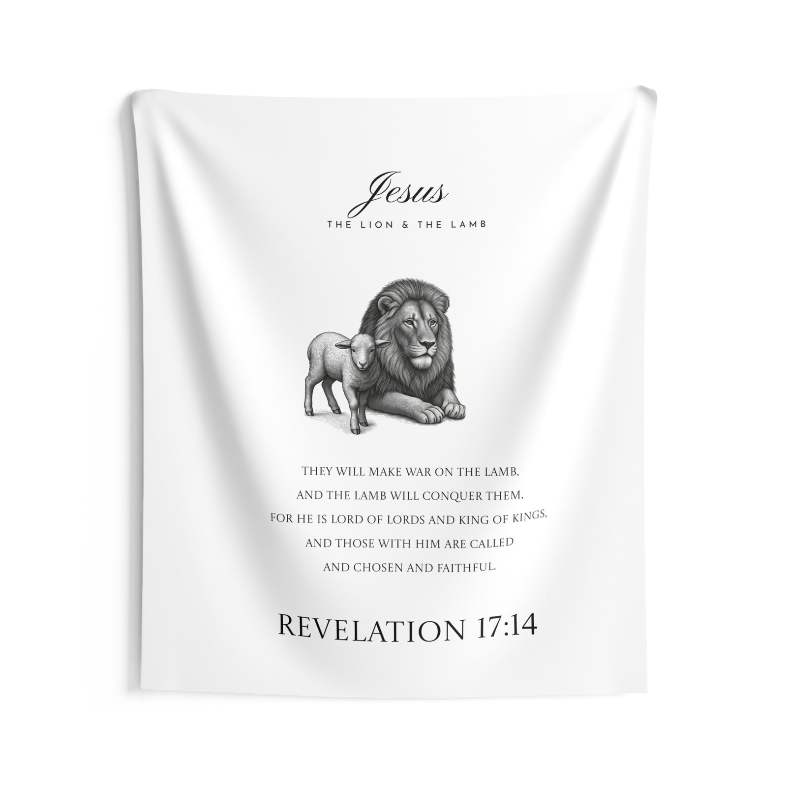 'Jesus The Lion & The Lamb' Revelation 17:14 — Tapestry - Image 6