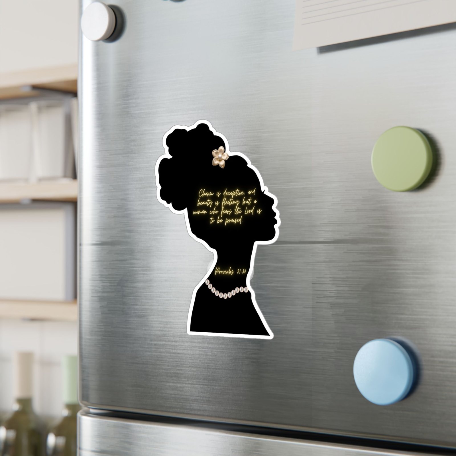 Proverbs 31:30: Pearls— Sticker - Image 11
