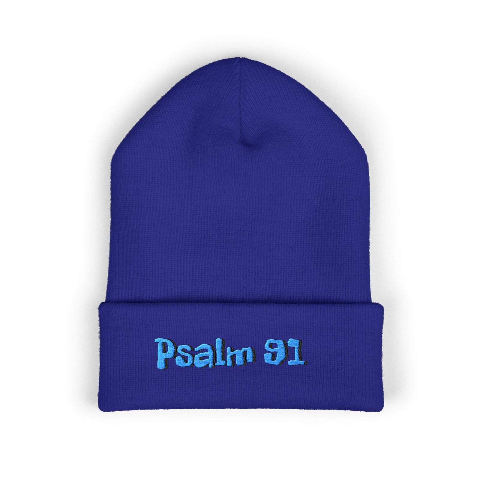 Psalm 91 Embroidered Cuffed Beanie - Image 13
