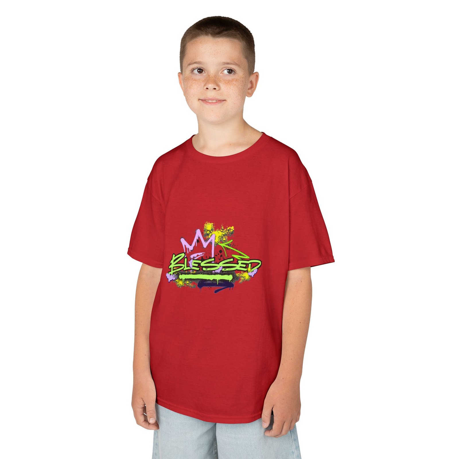 'Blessed' Graffiti - Kids Tee - Image 59
