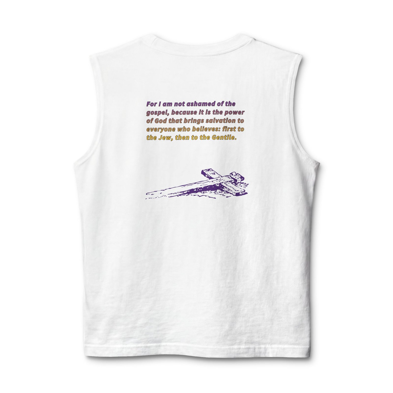 Unashamed Romans 1:16 - Muscle Tank - Image 2