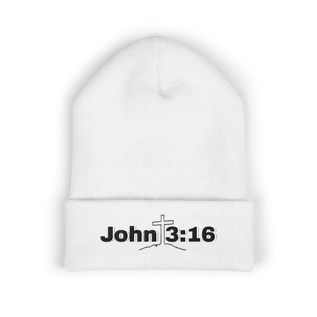 John 3:16 - Embroidered Cuffed Beanie