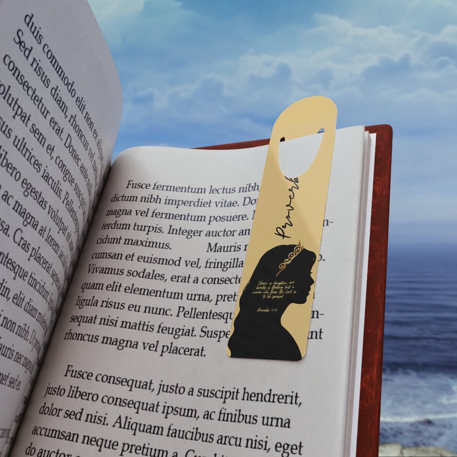 Proverbs 31:30: Gold Crown — Bookmark - Image 4