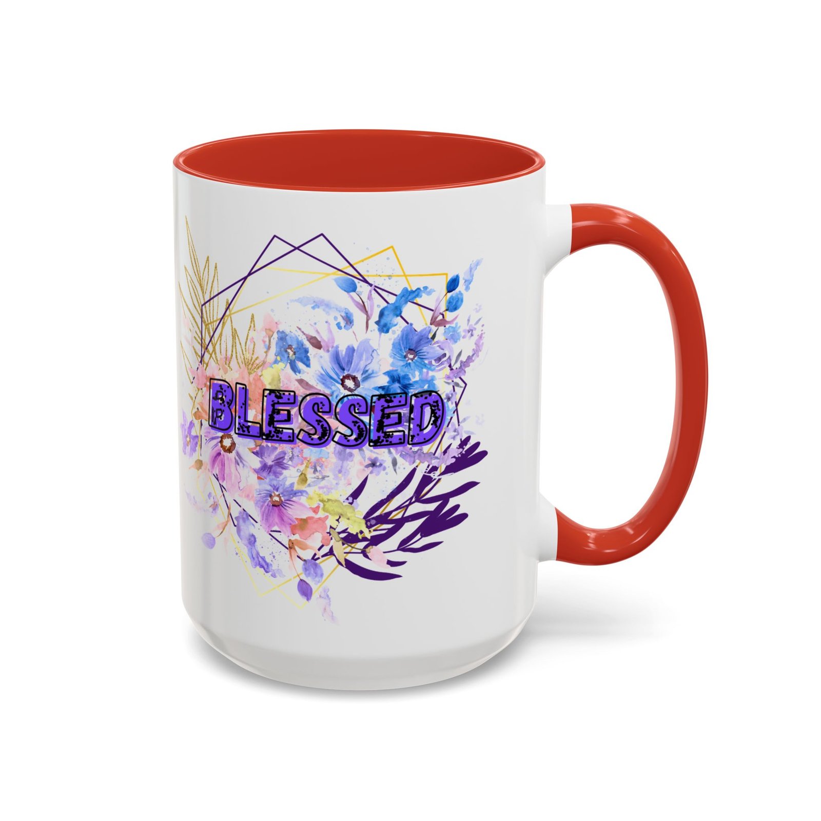 'Blessed' — Floral Accent Coffee Mug (11oz, 15oz) - Image 10
