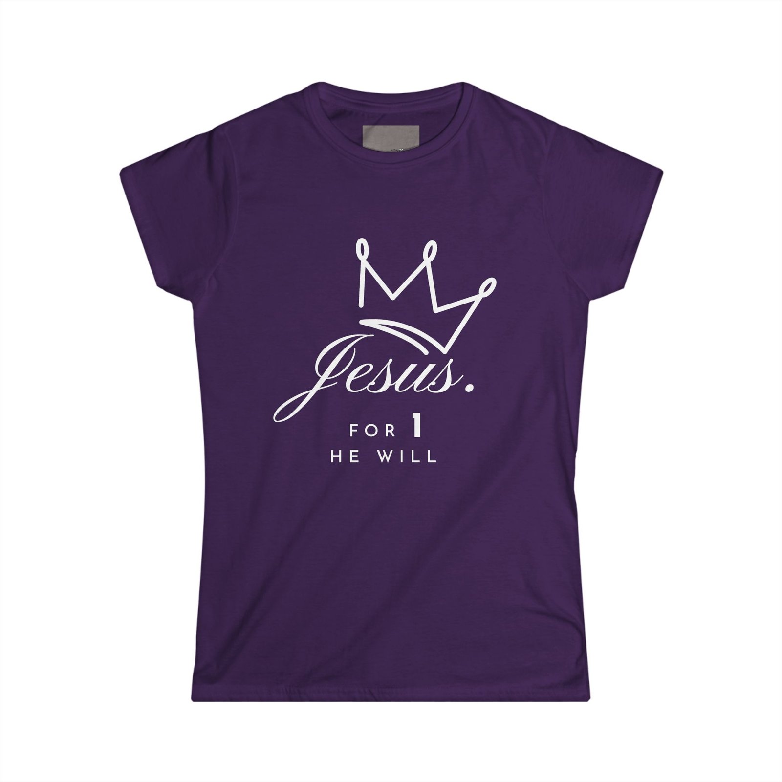 'Jesus. For 1 He Will' - Softstyle Tee - Image 14