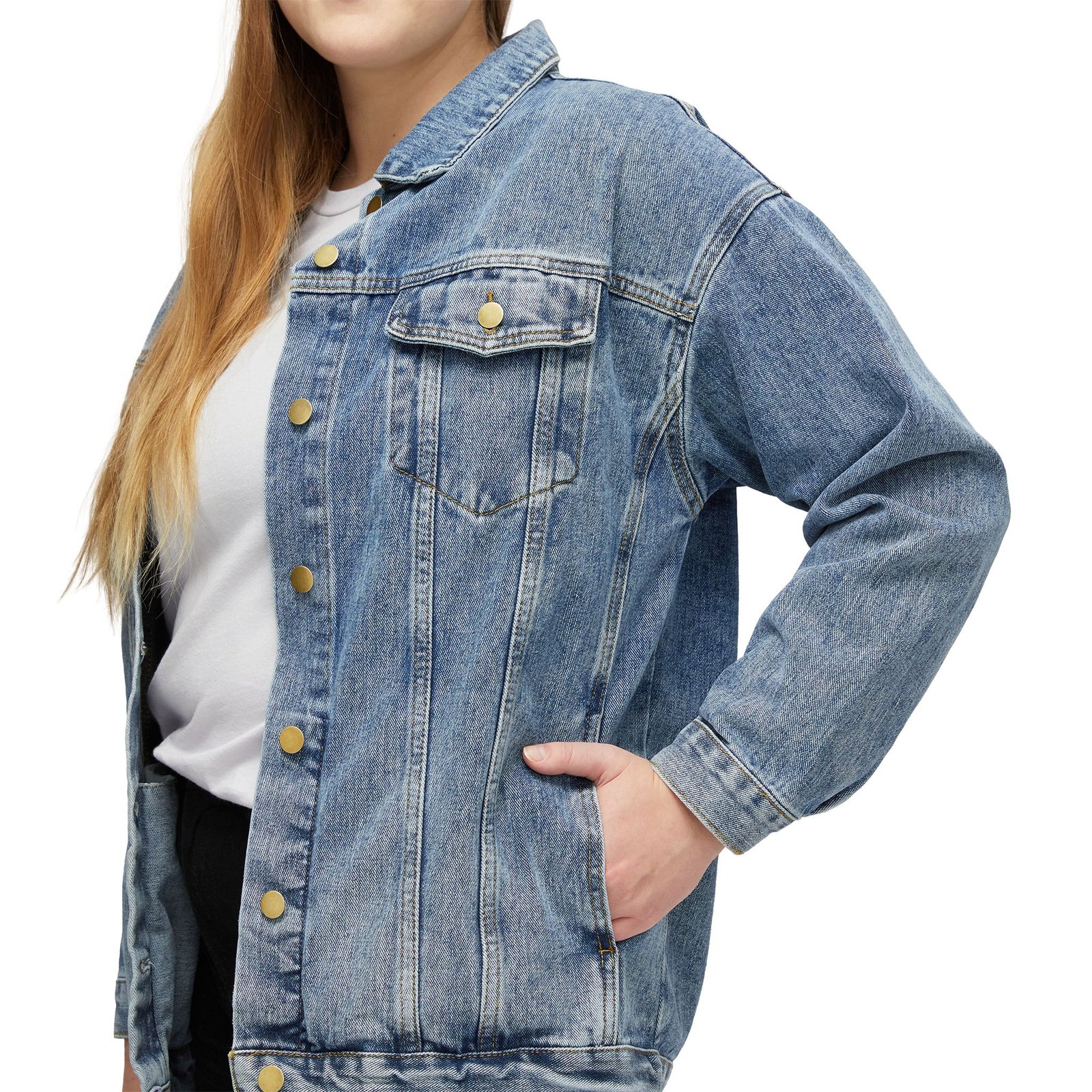 "Jesus Loves You" - Denim Jacket - Image 5