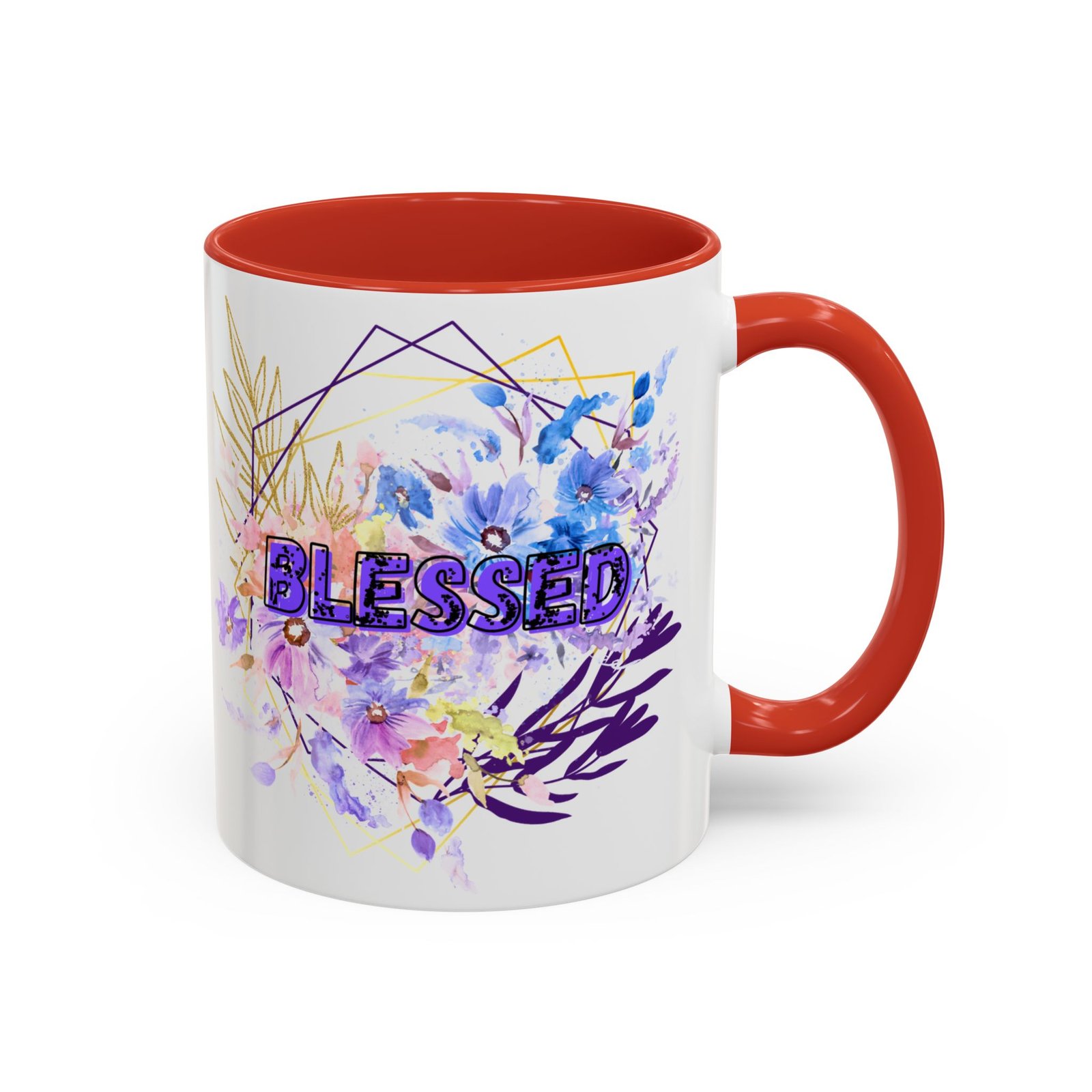 'Blessed' — Floral Accent Coffee Mug (11oz, 15oz) - Image 5