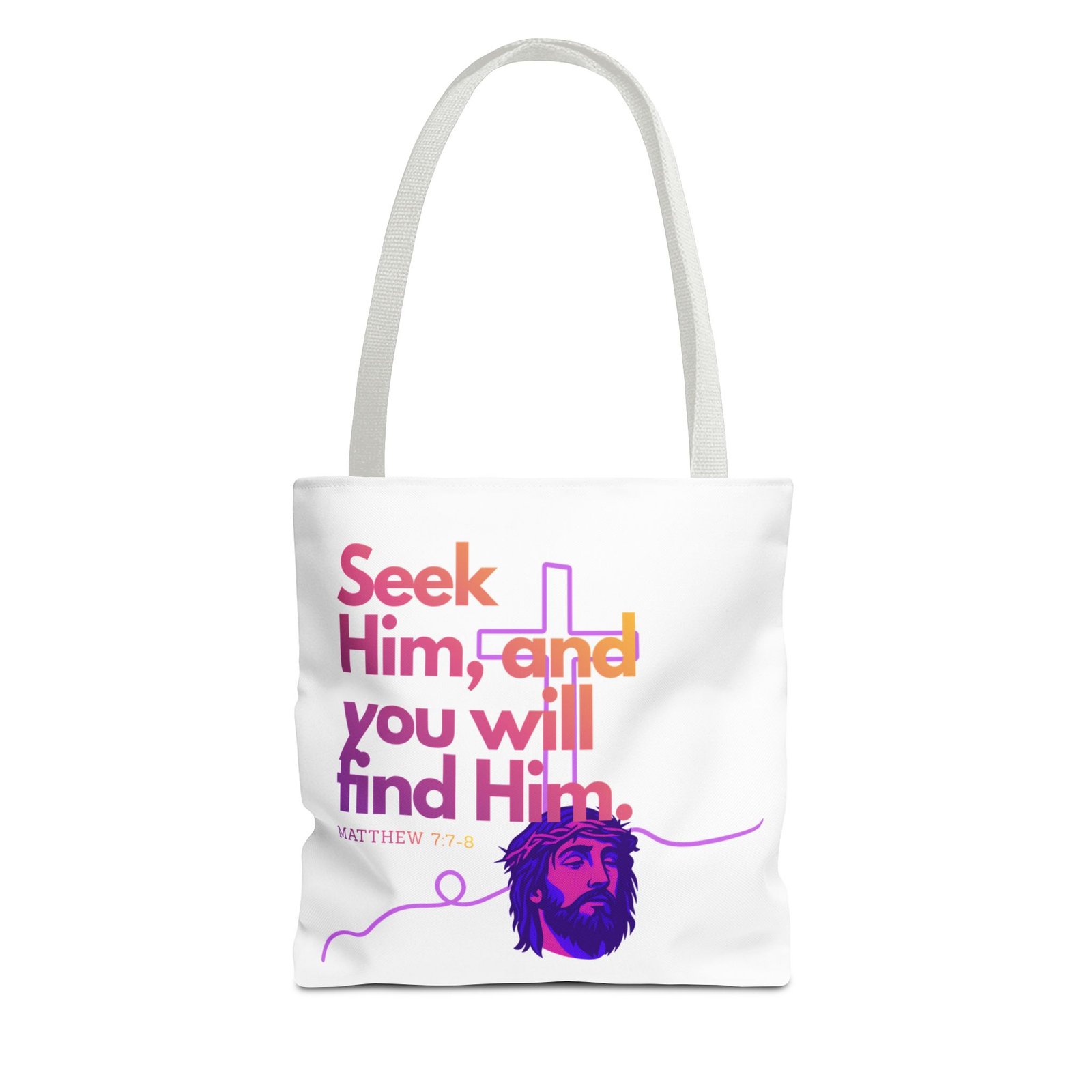 "Seek Him" Tote Bag - Image 5