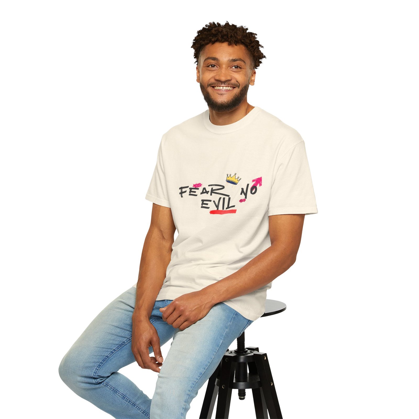 'Fear No Evil' Crown T-Shirt - Image 5