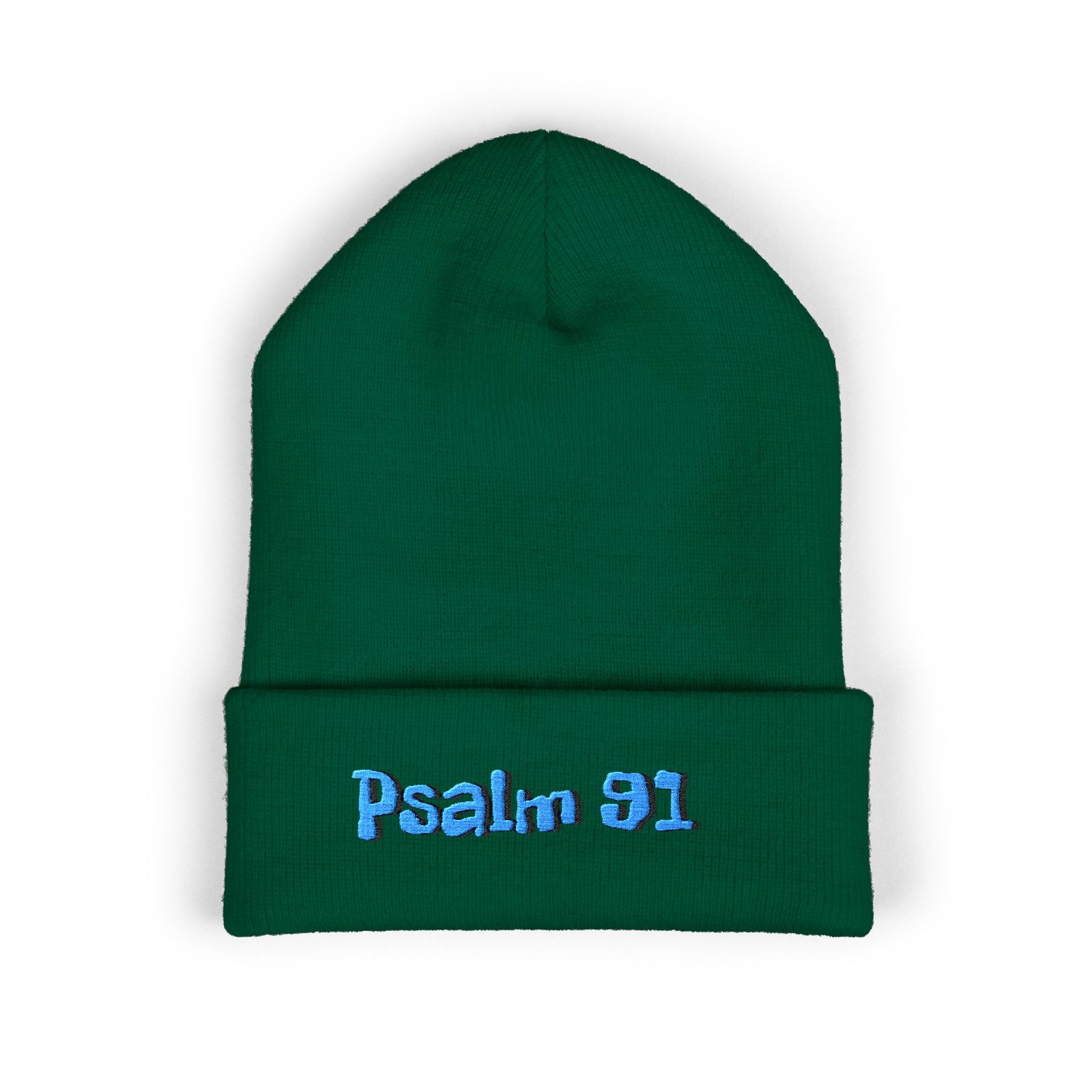 Psalm 91 Embroidered Cuffed Beanie - Image 10