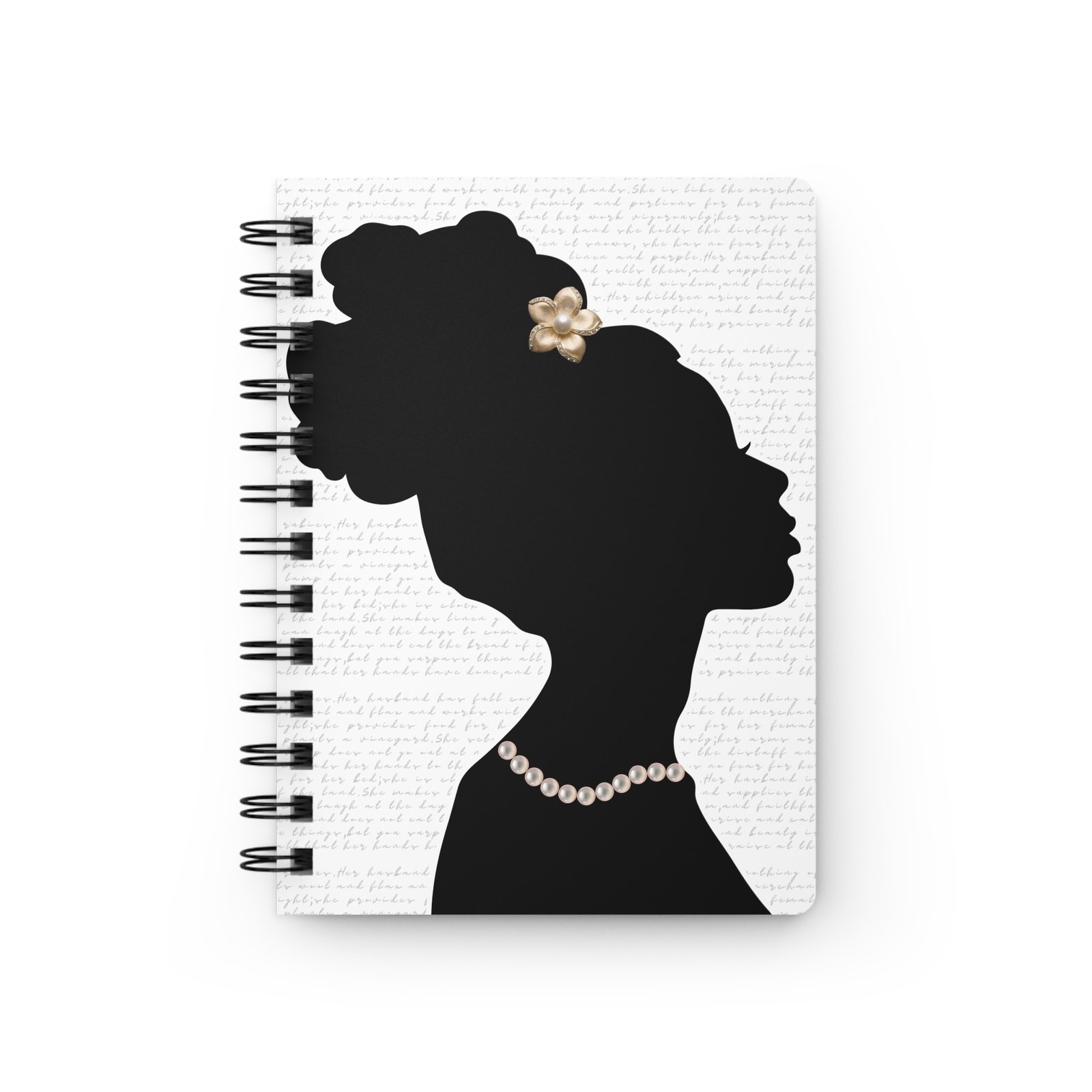 Proverbs 31:30: Pearls — Spiral Notebook