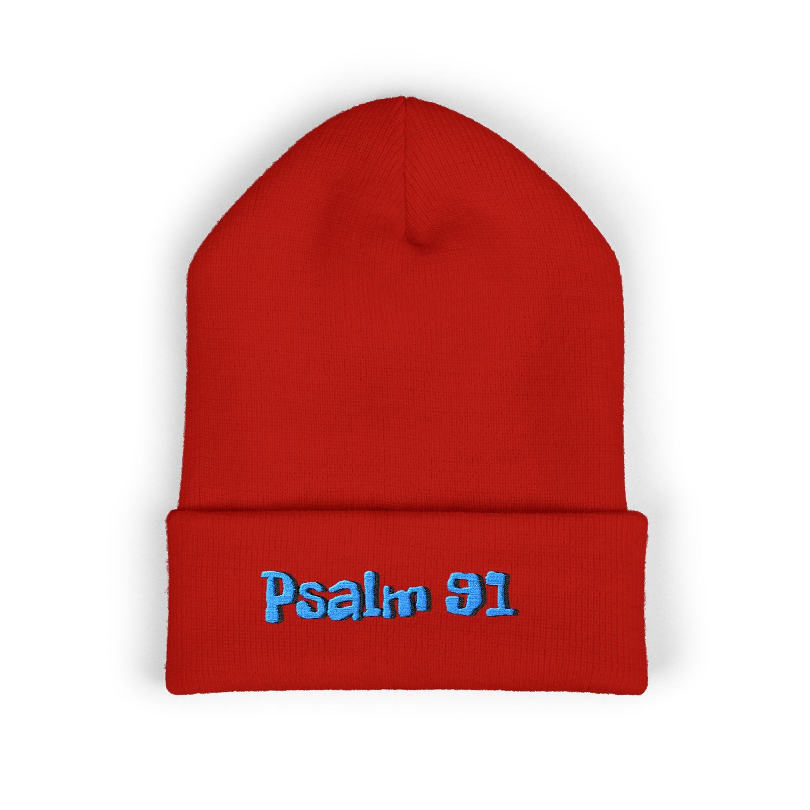Psalm 91 Embroidered Cuffed Beanie - Image 31
