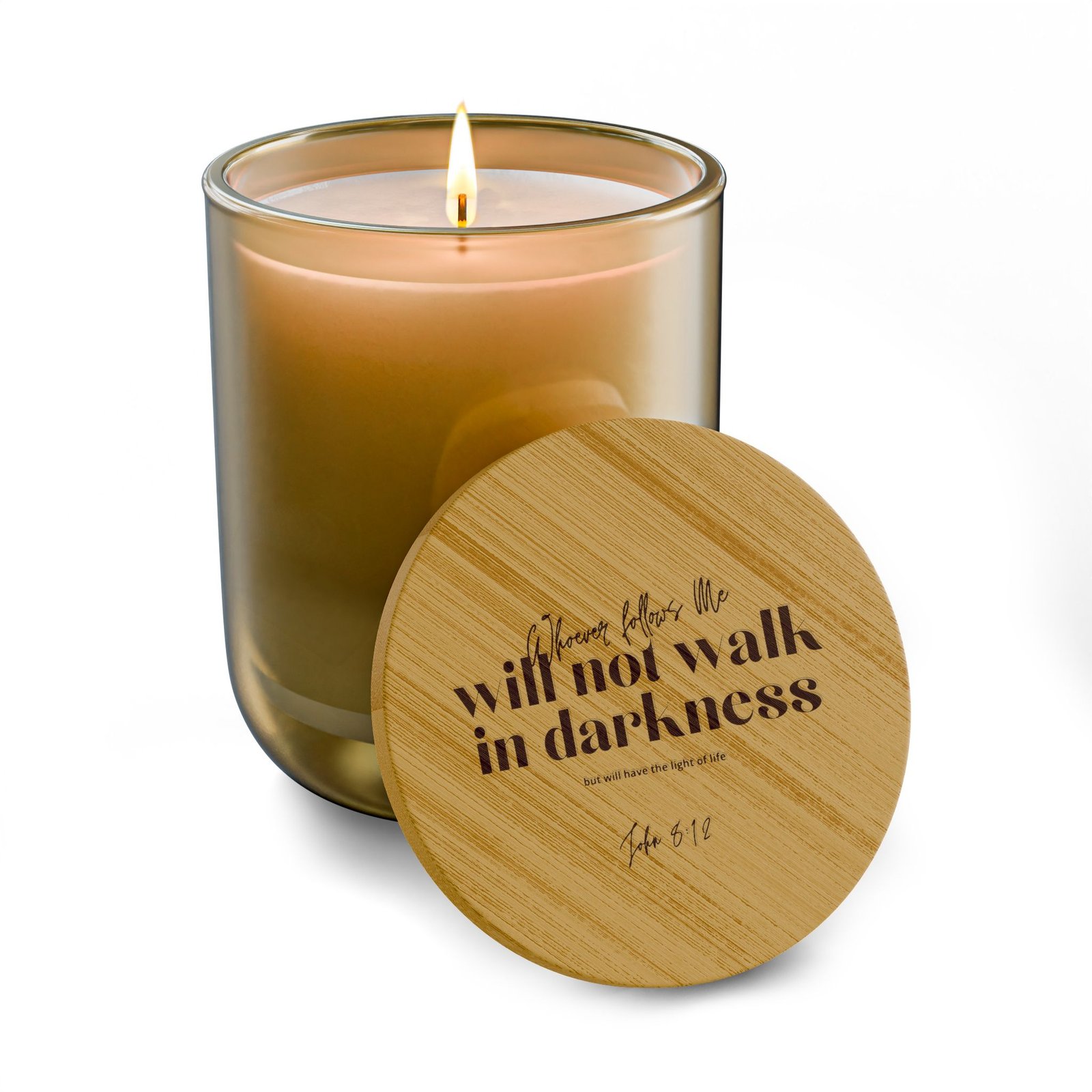 "I Will Not Walk in Darkness" — Scented Soy Candle - Image 3