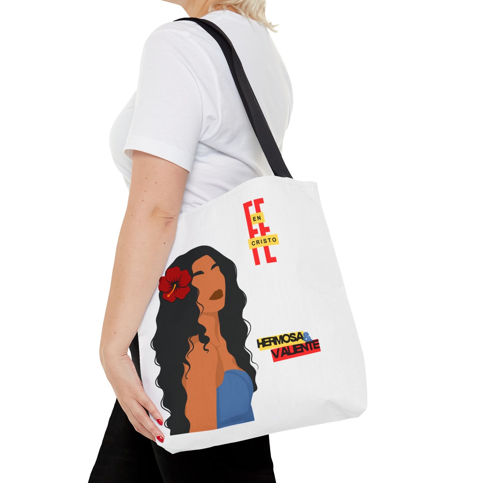 'Fe En Cristo: Hermosa & Valiente' - Tote Bag - Image 4