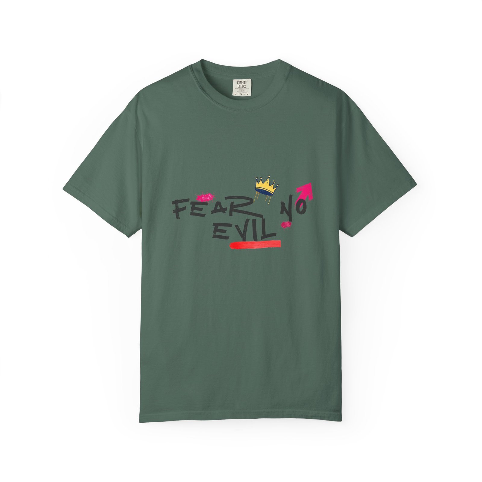 'Fear No Evil' Crown T-Shirt - Image 8