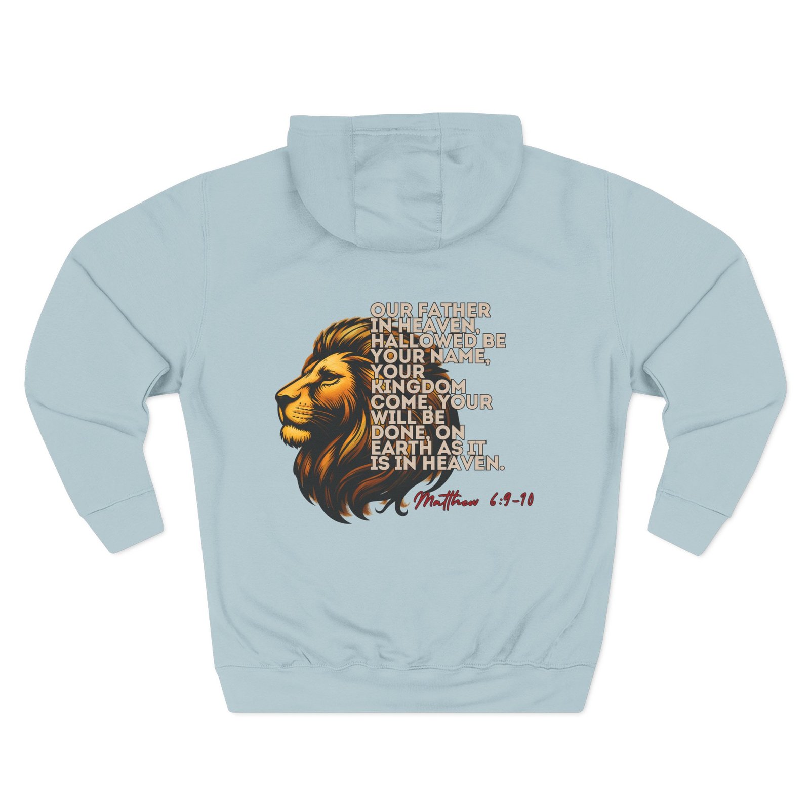 Matthew 6:9-10 Lion Prayer — Fleece Pullover - Image 9