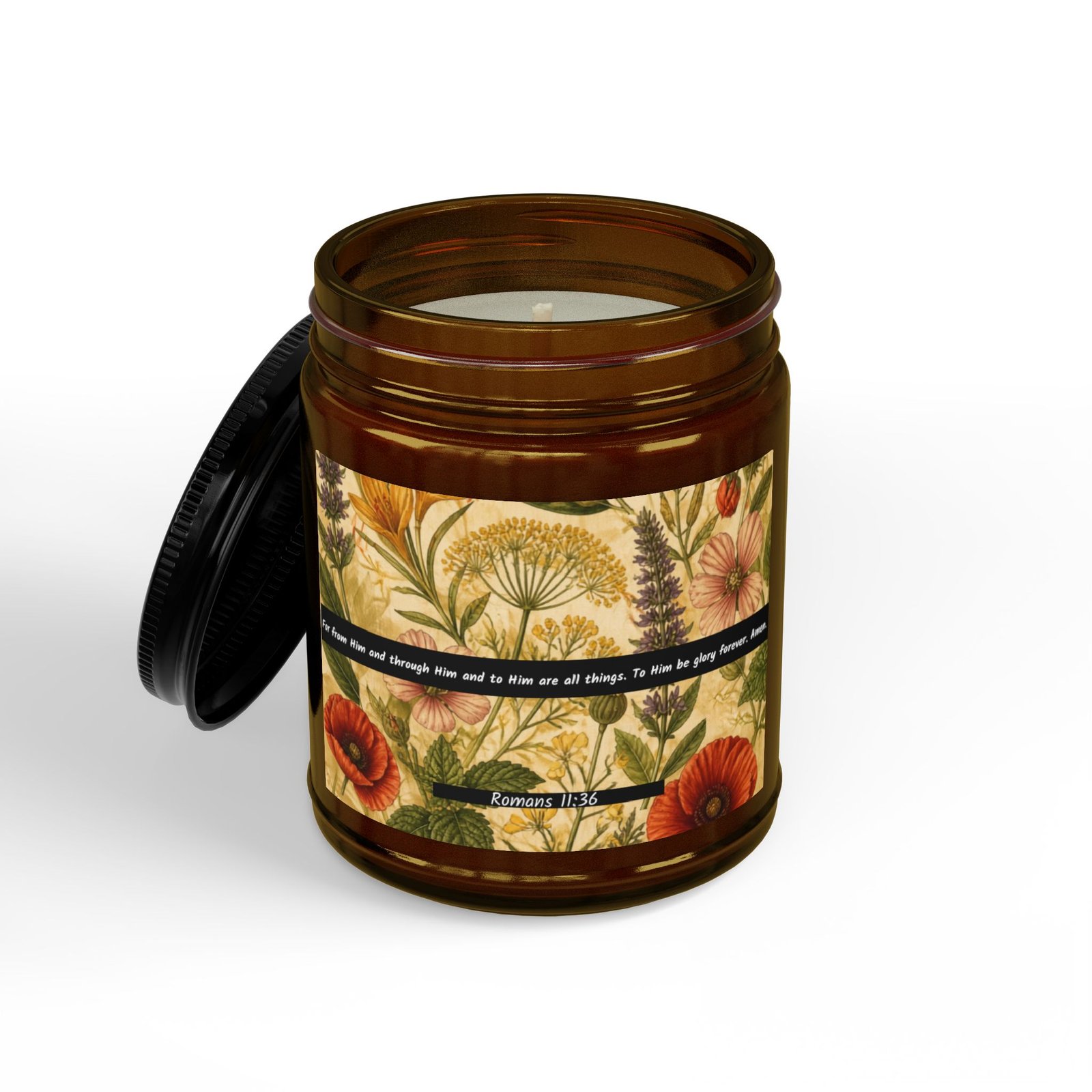 Romans 11:36: Botanical Design — Soy Candle (4oz & 9oz) - Image 4